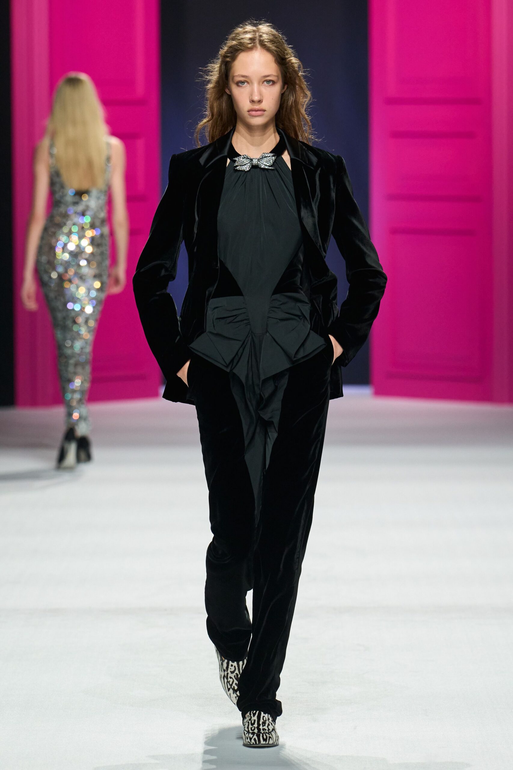 black velvet fitted jumpsuit