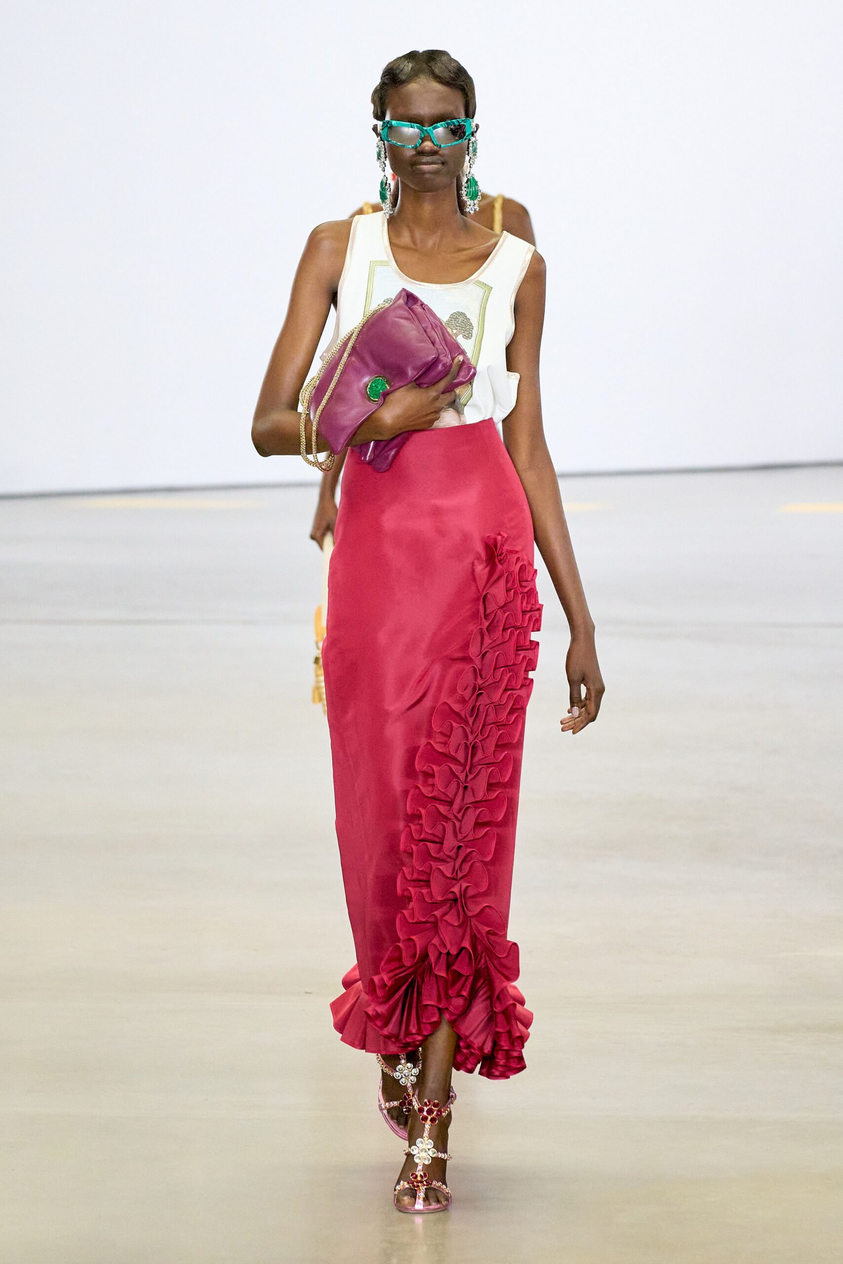 purple silk bag