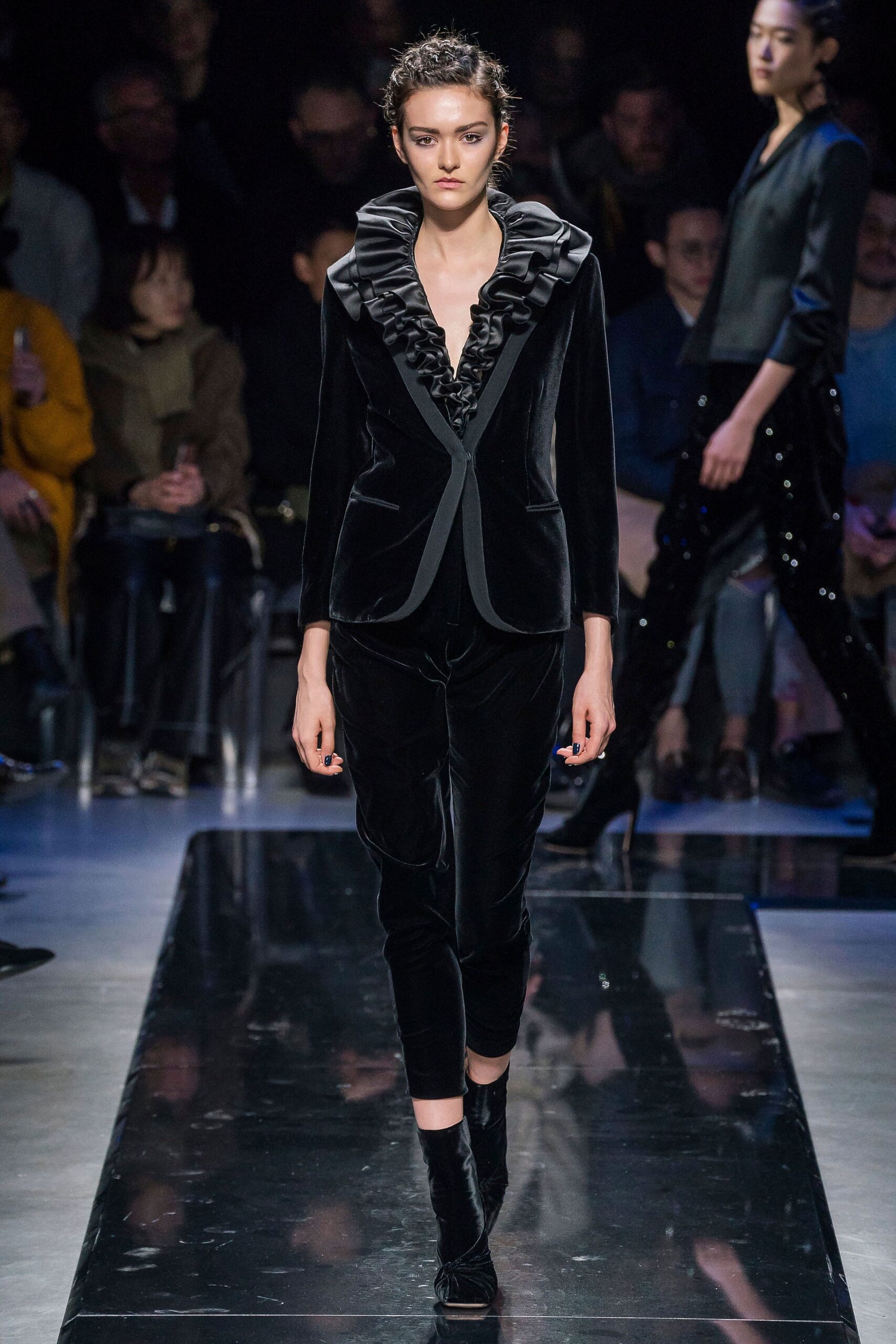 black velvet blazer and pants