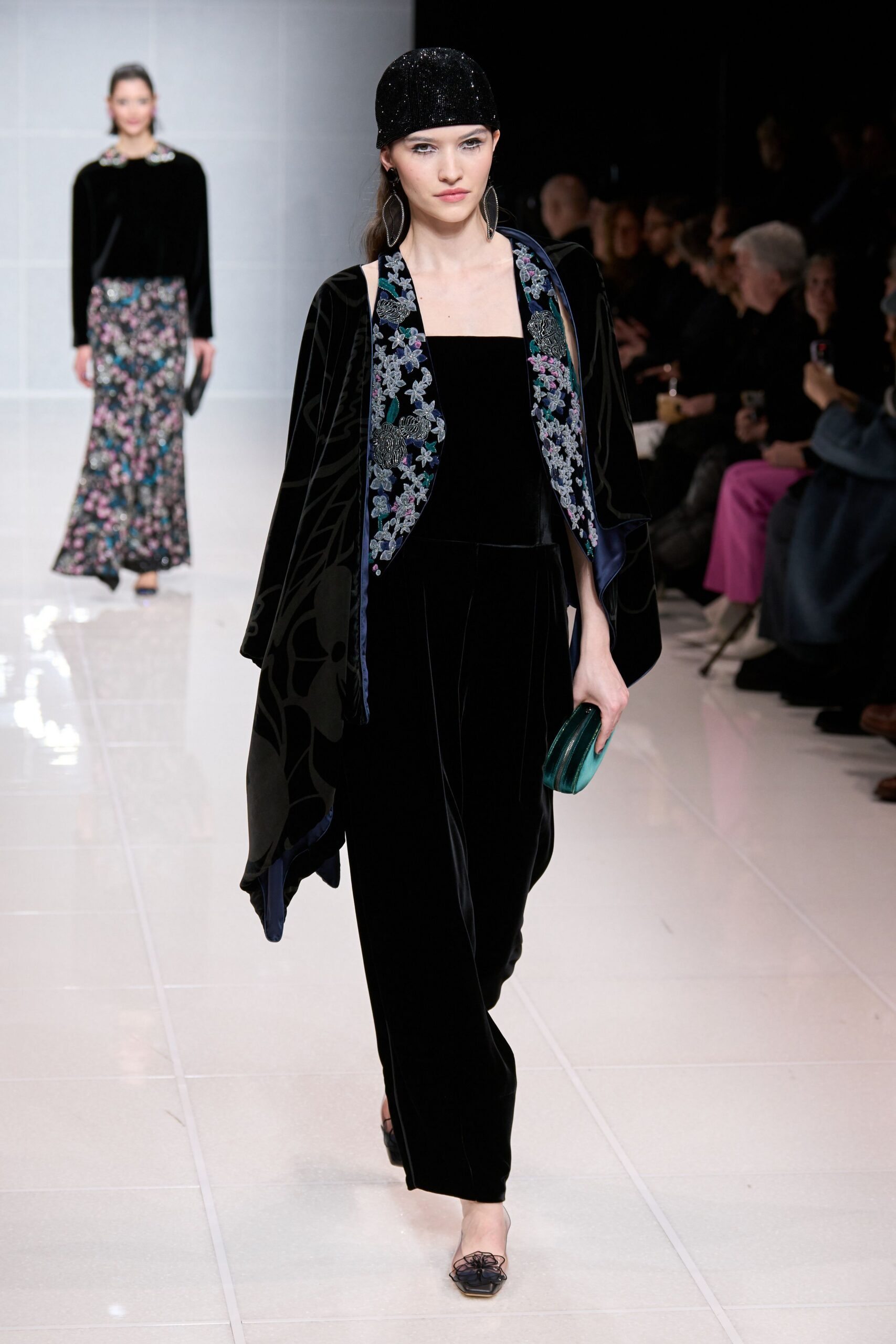black velvet sleeveless square-neck fitted jumpsuit