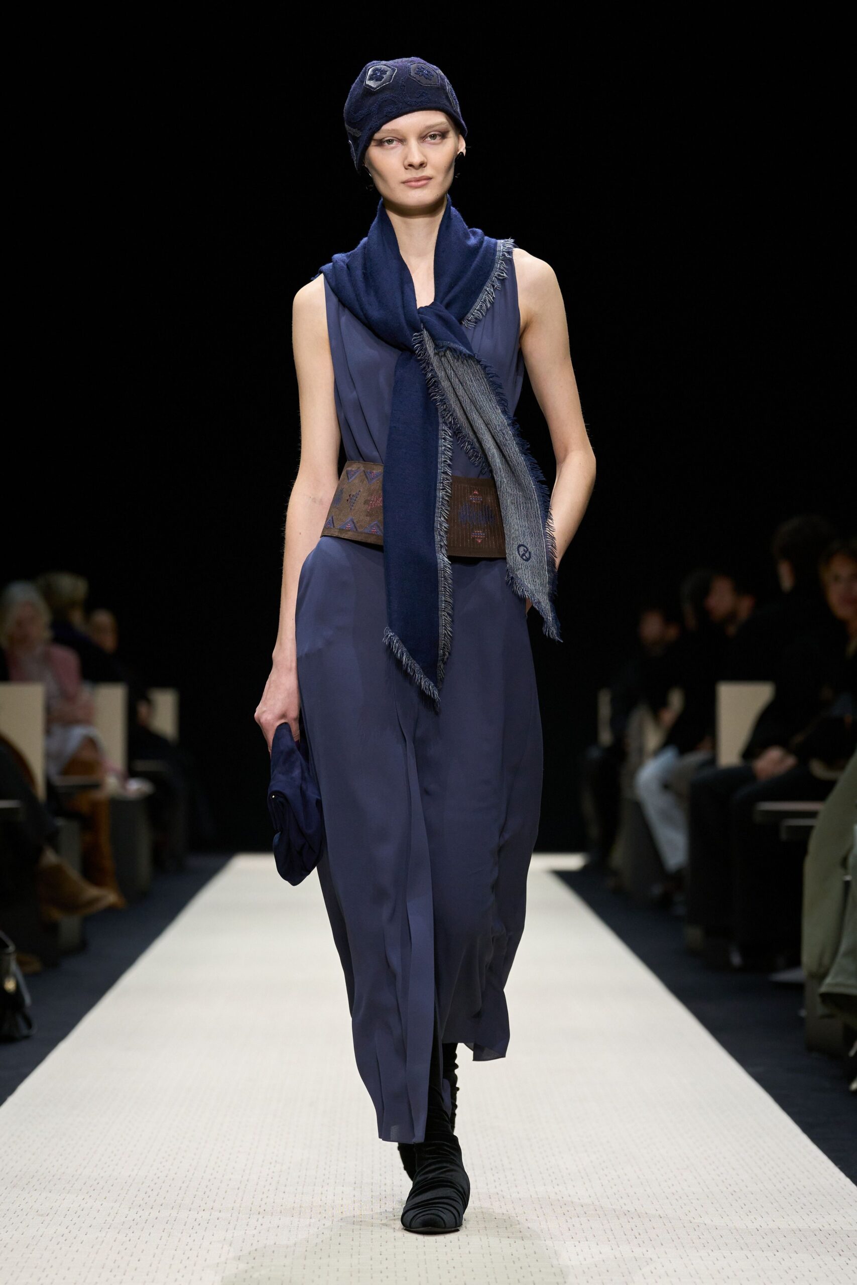 blue cotton structured hat