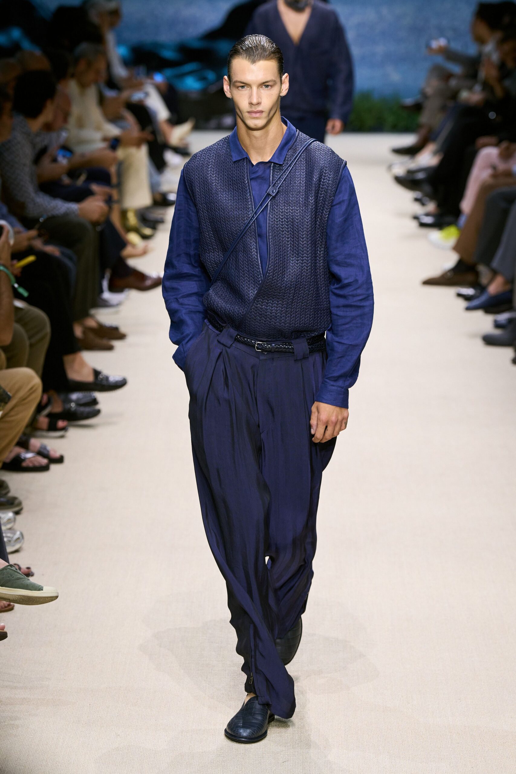 blue relaxed shirt and pants