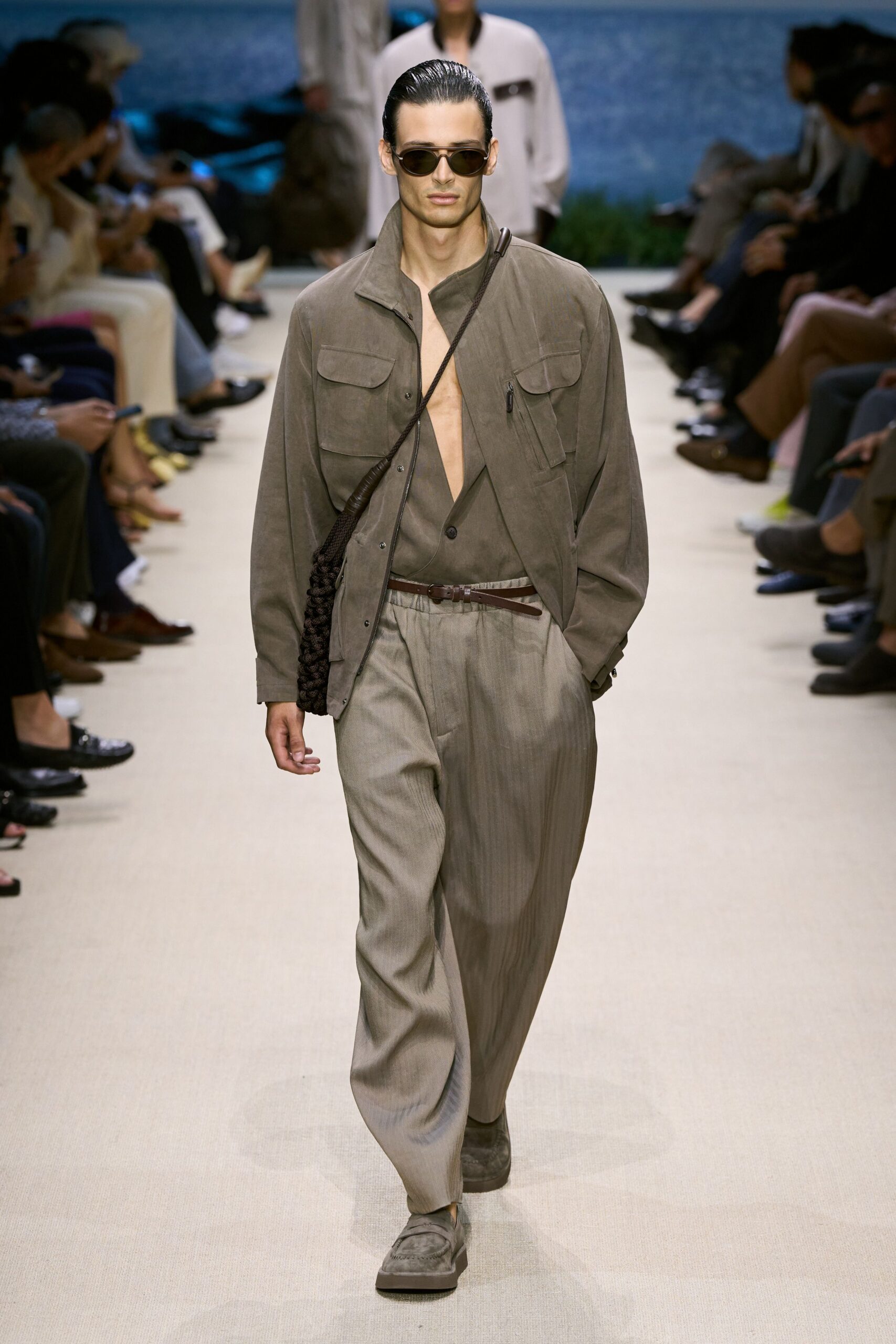 brown leather belt