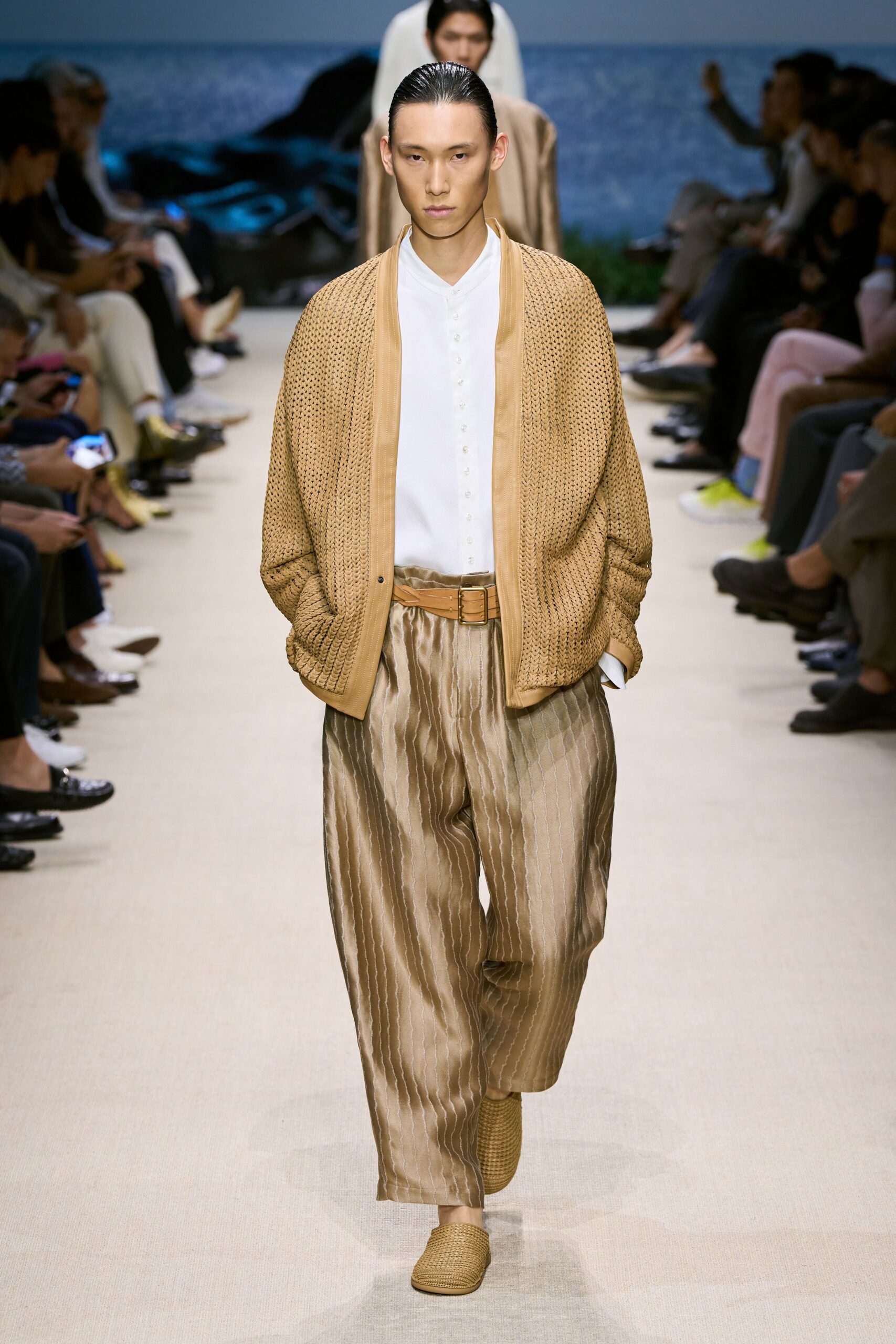 brown leather belt