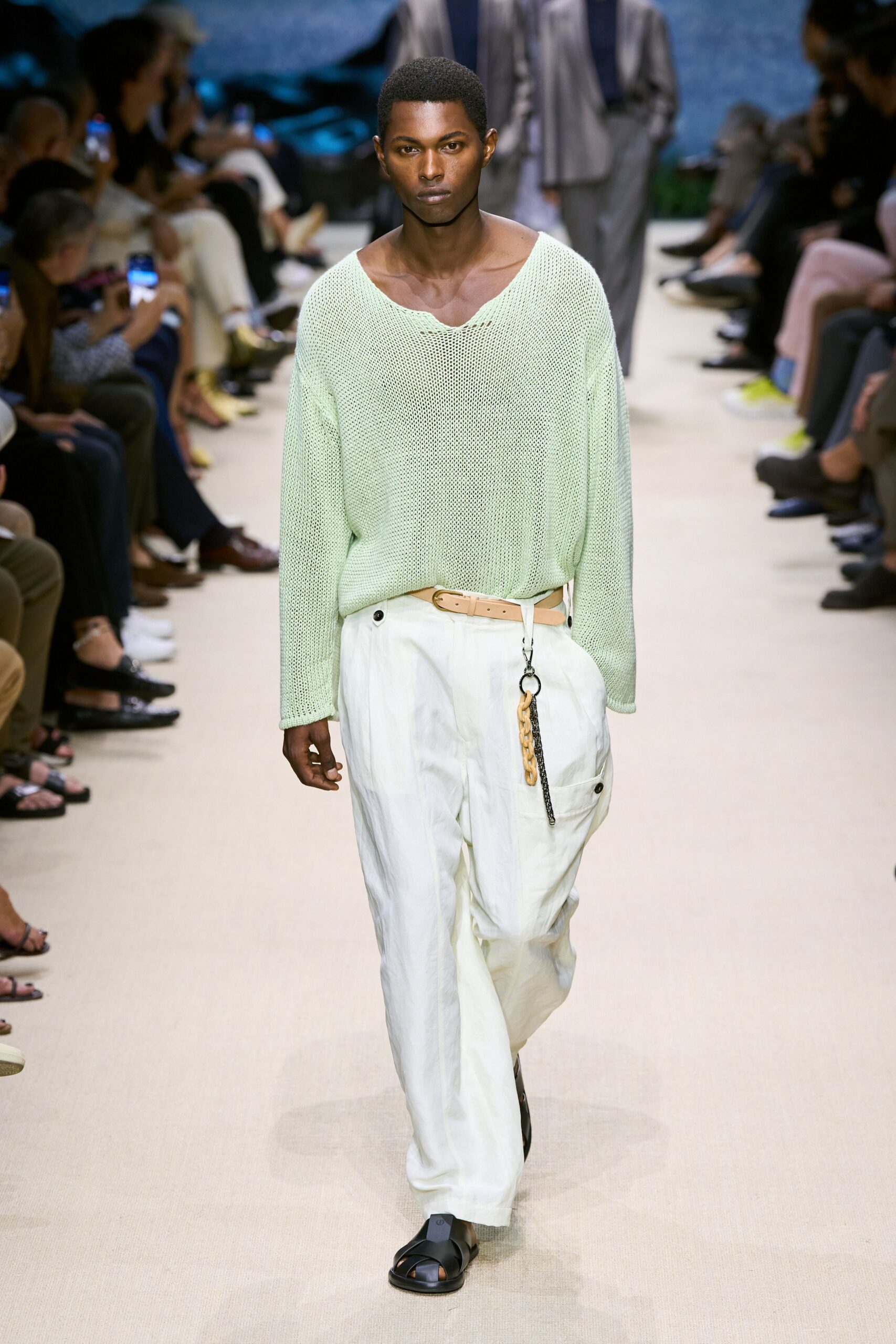 beige leather belt