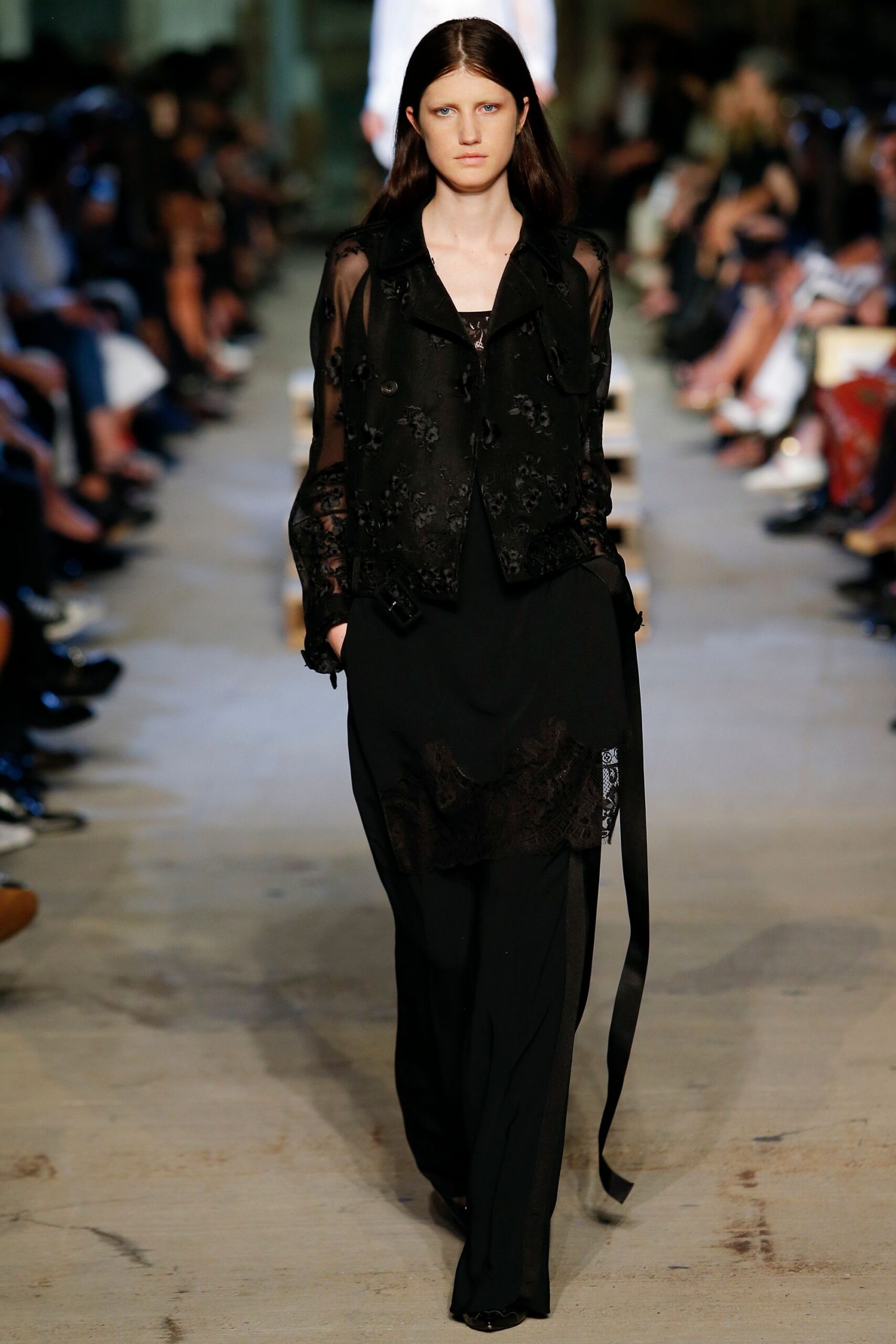 black silk jacket and pants