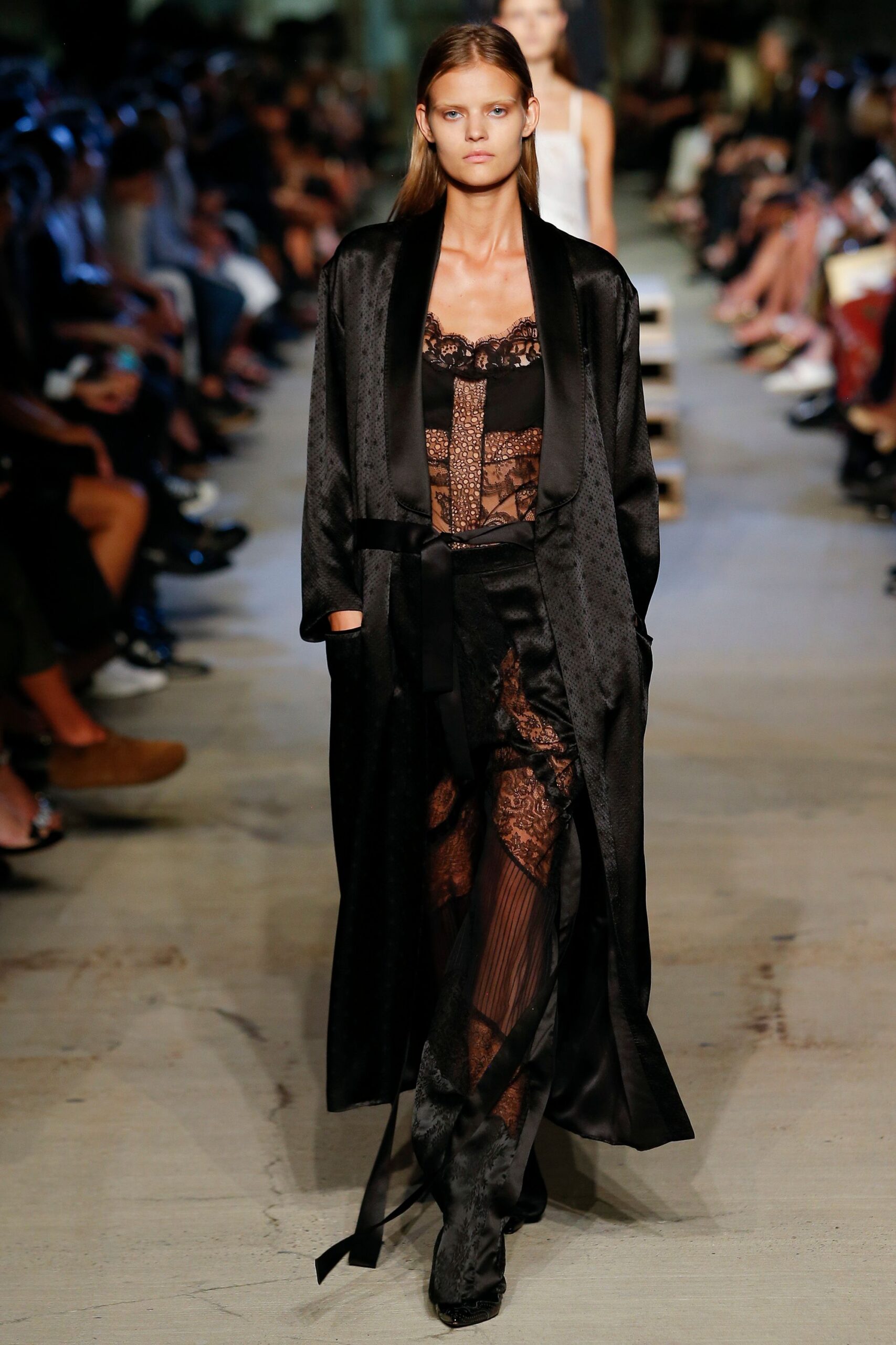 black silk layered maxi dress