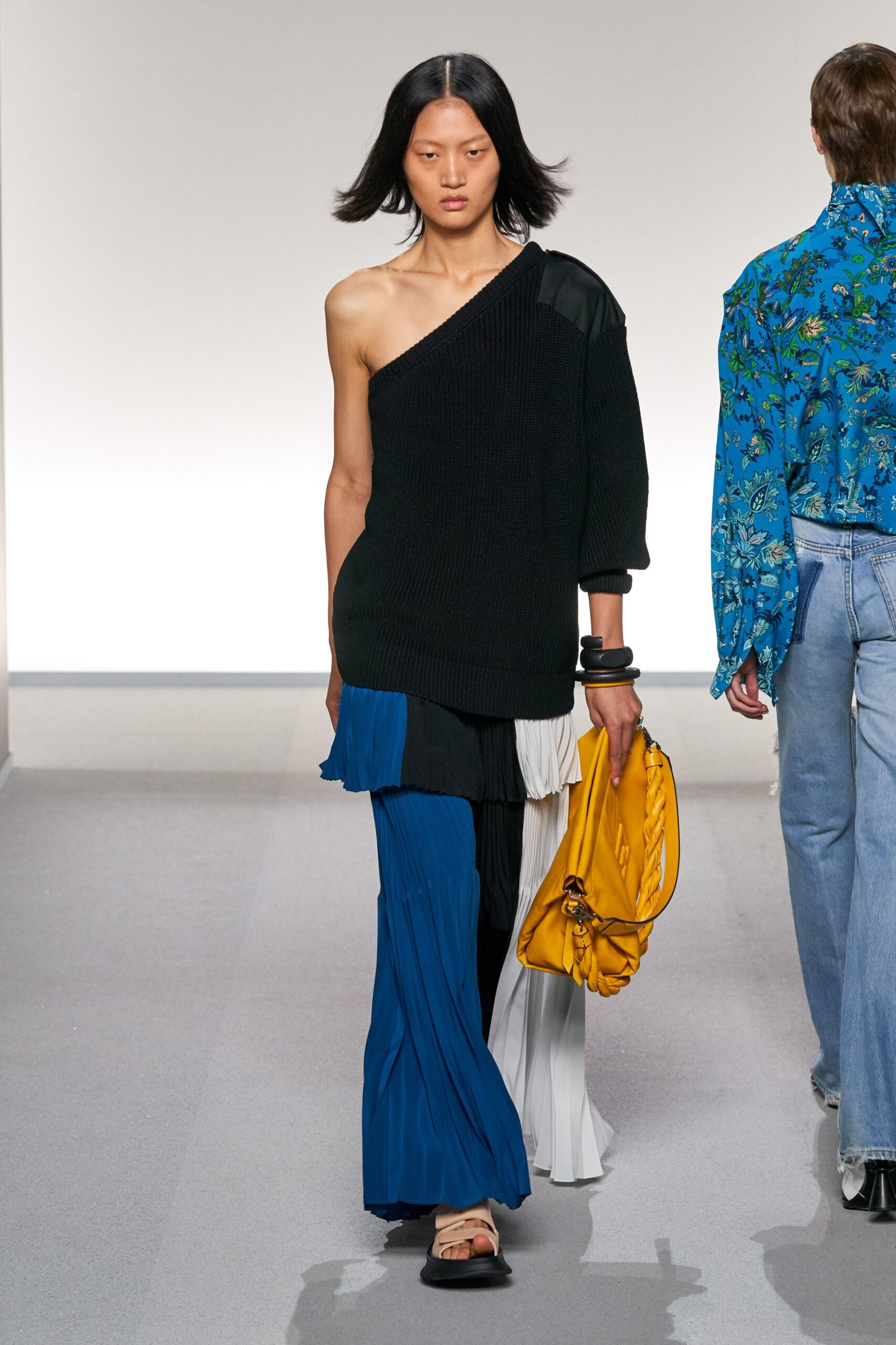 yellow leather bag