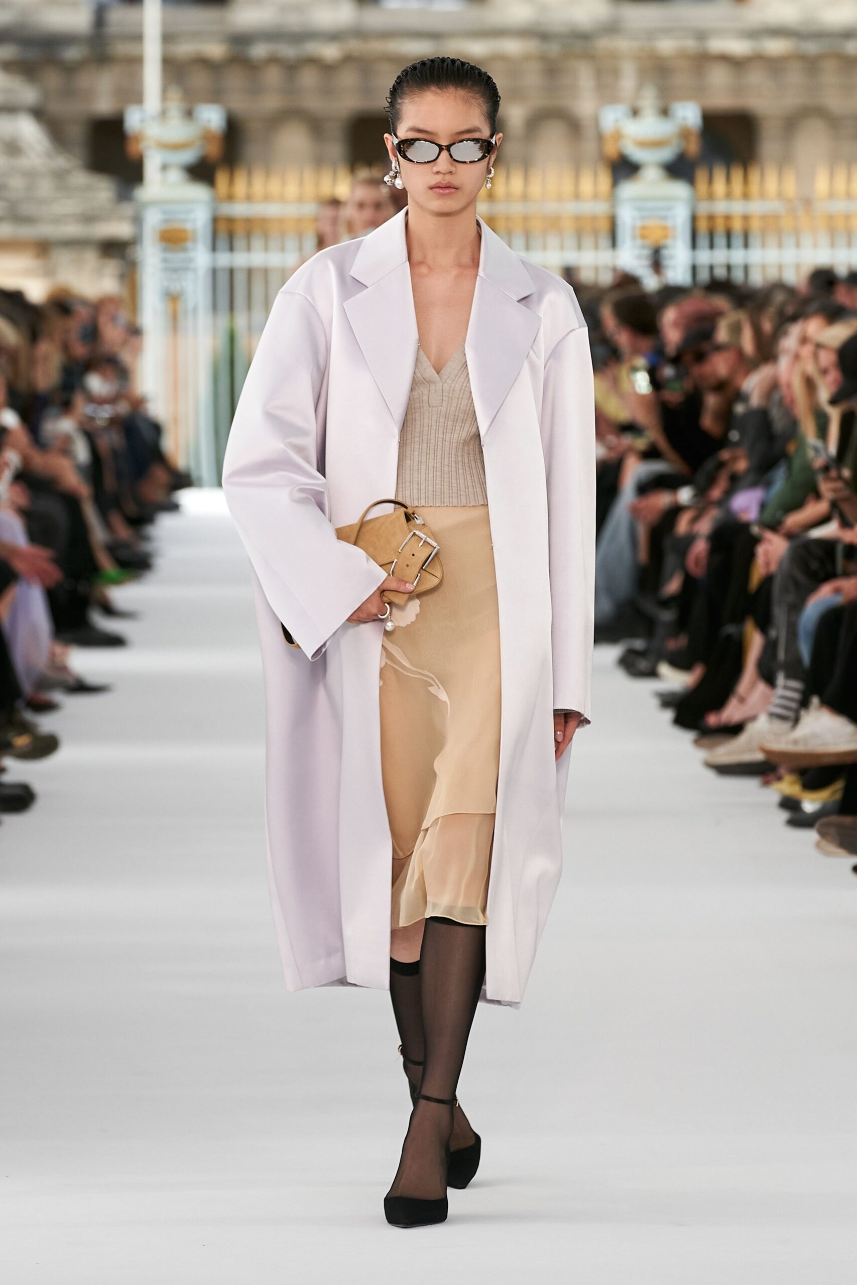white cotton long-sleeve collared relaxed buttoned midi coat