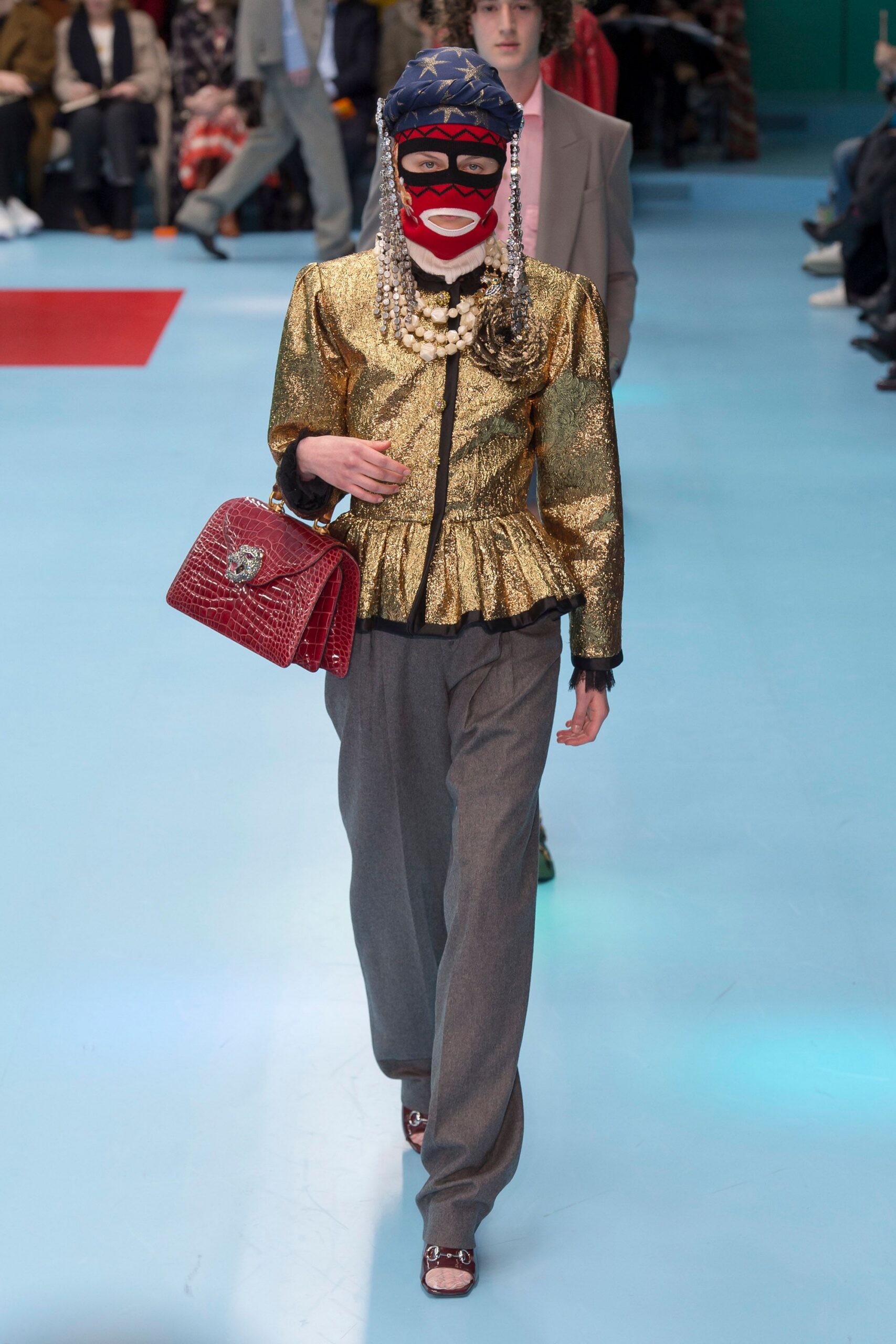 gold silk fitted jacket