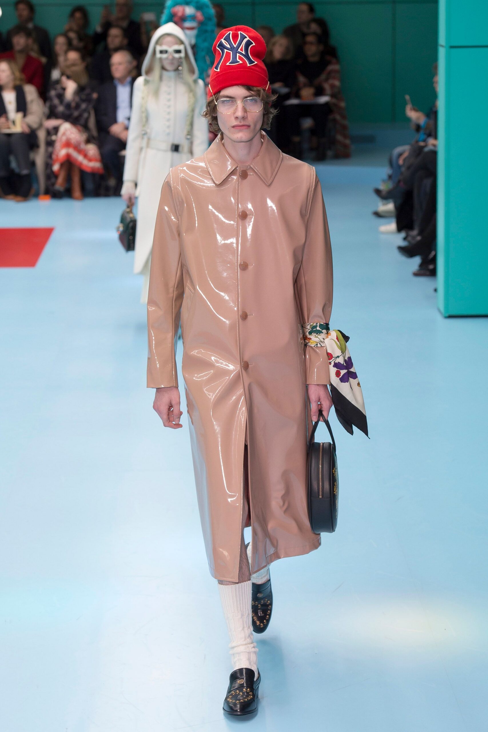 beige vinyl relaxed coat