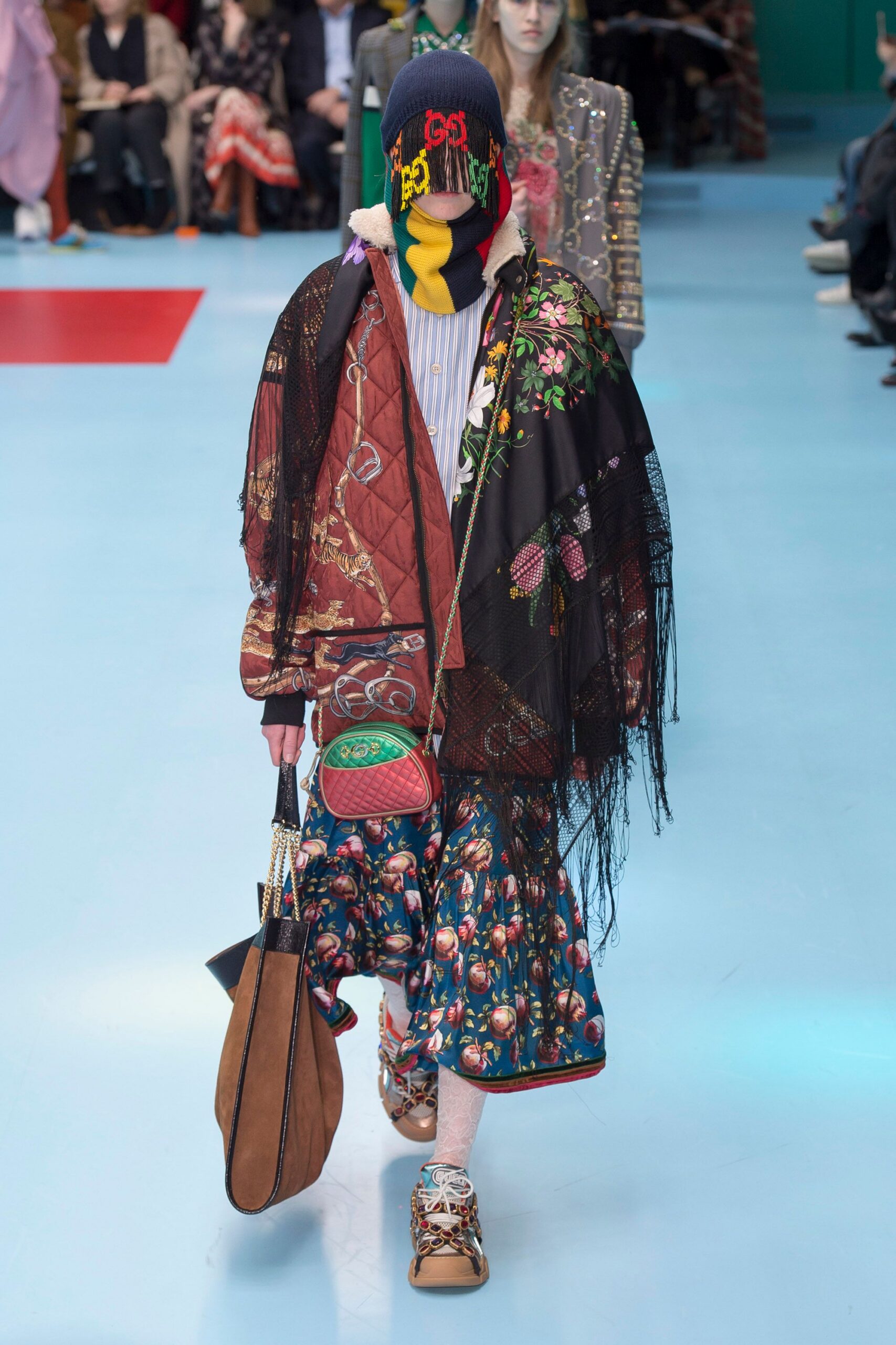 black relaxed jacket with embroidered details
