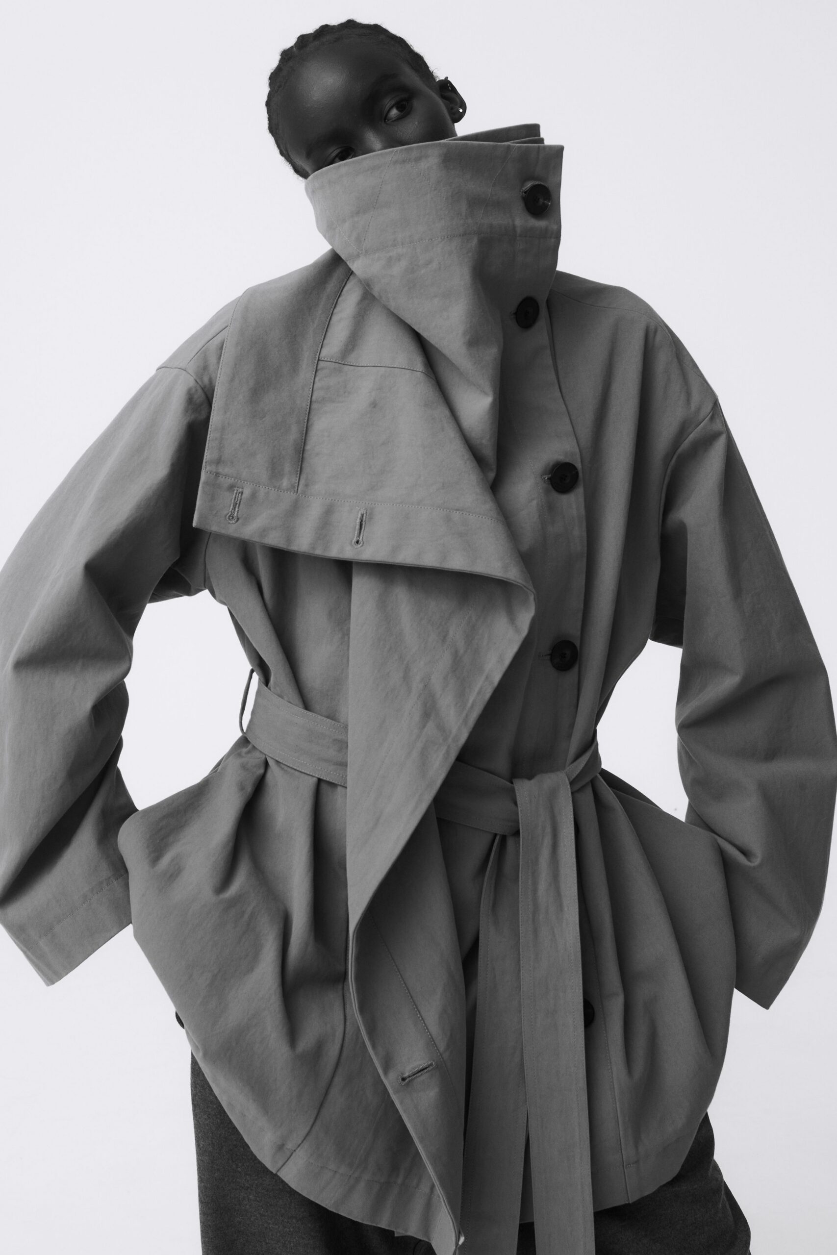 gray relaxed cotton jacket