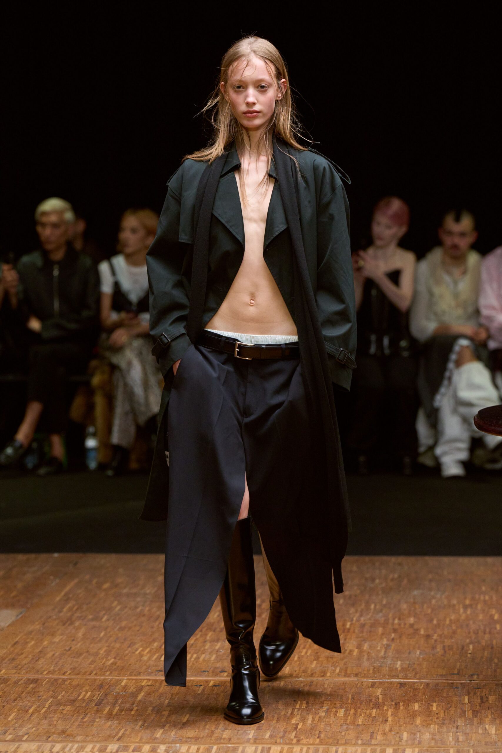 black relaxed coat and pants