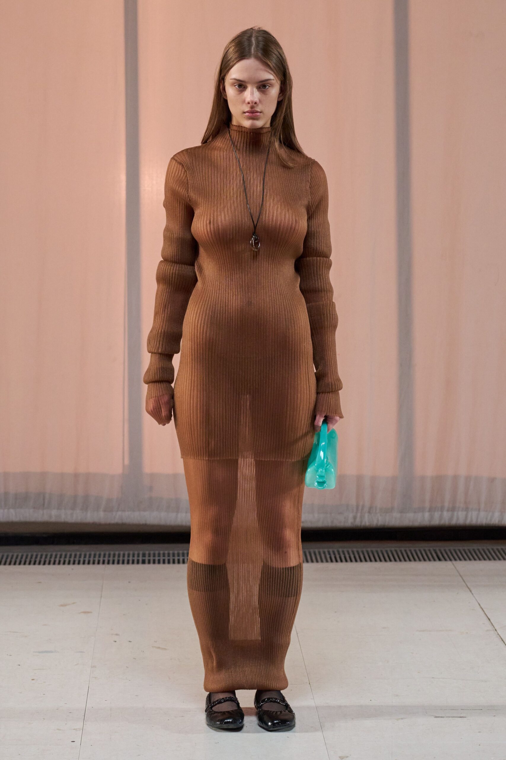 brown knit fitted maxi dress