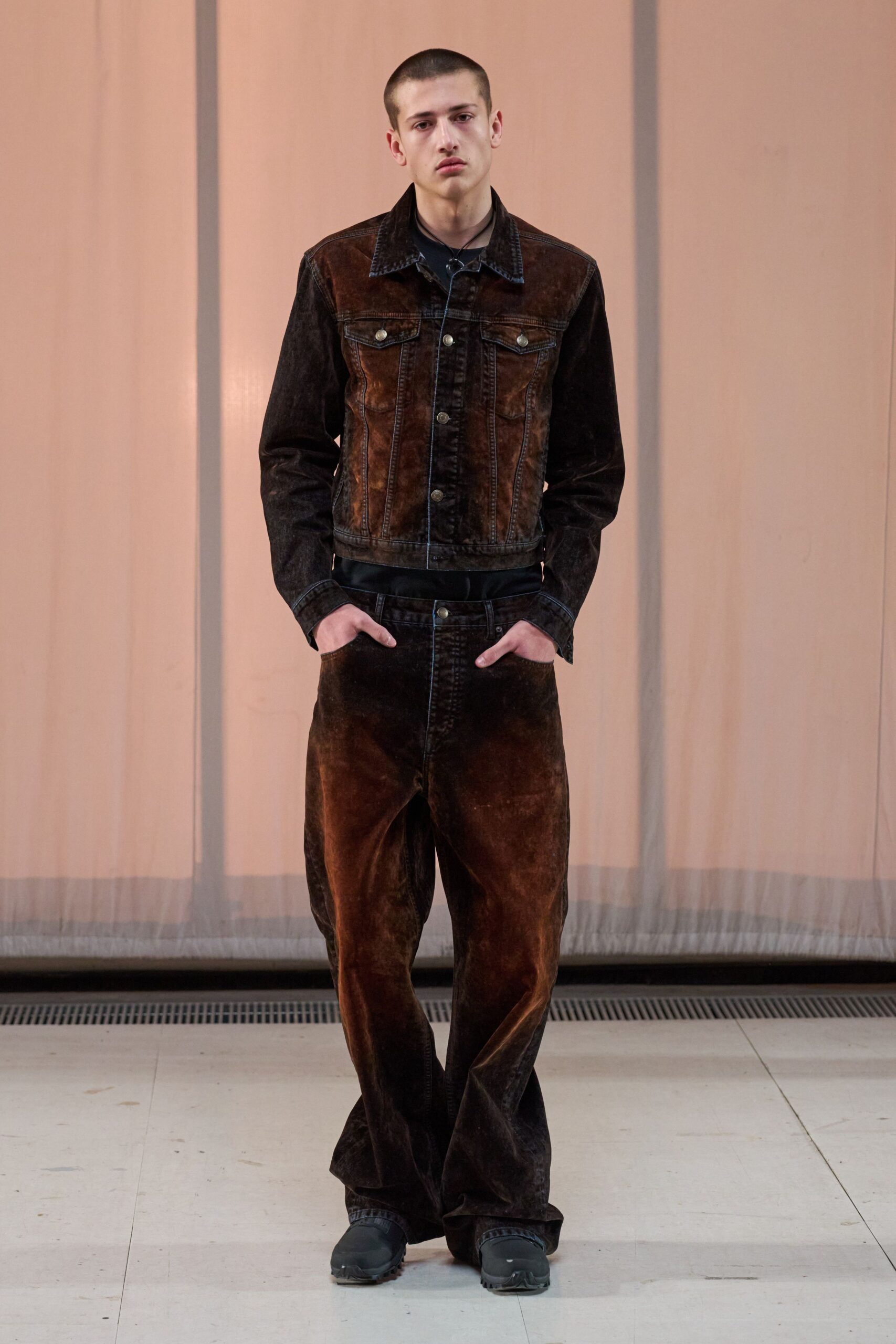 black denim relaxed wide-leg pants