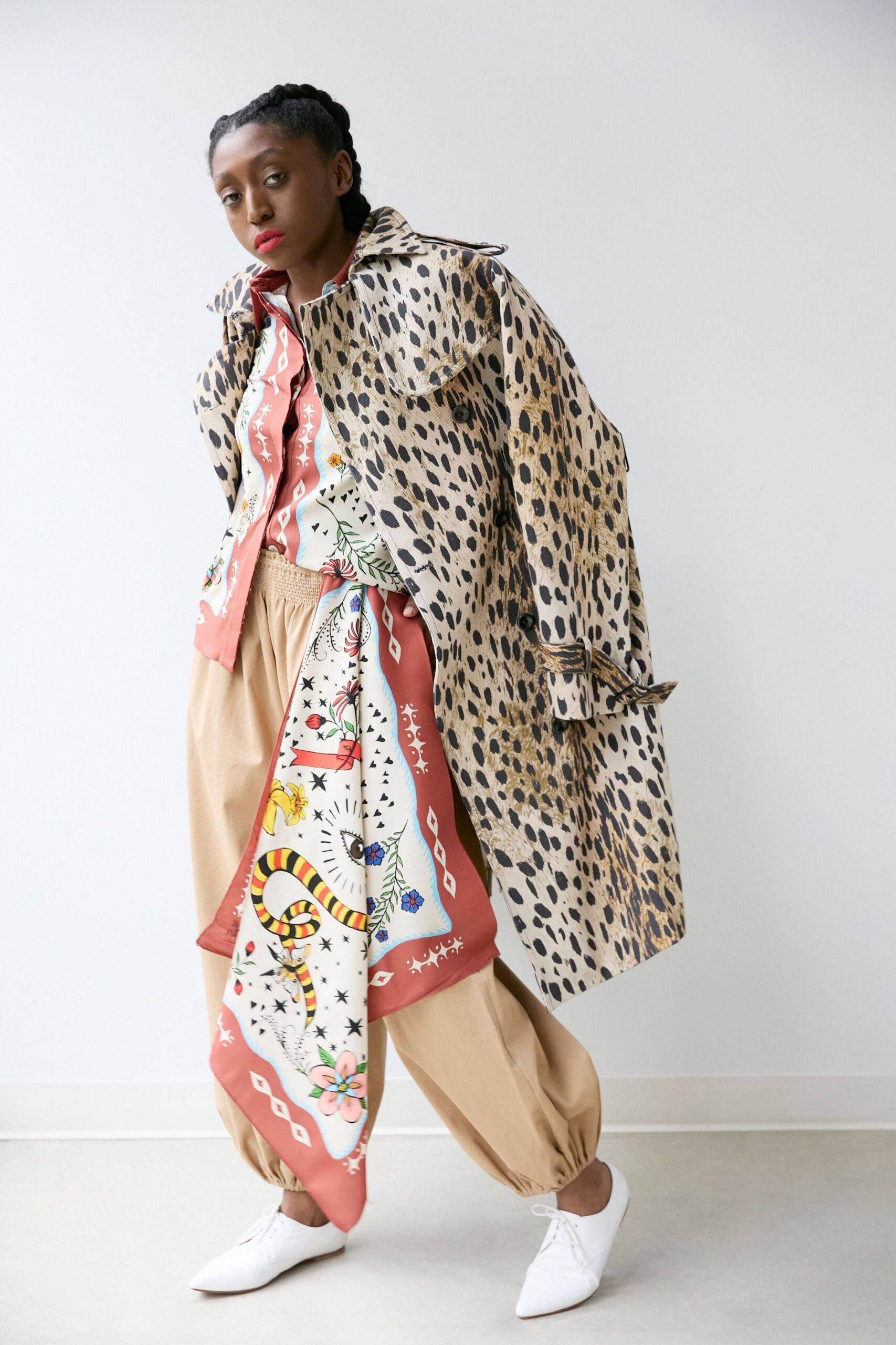 multi silk scarf