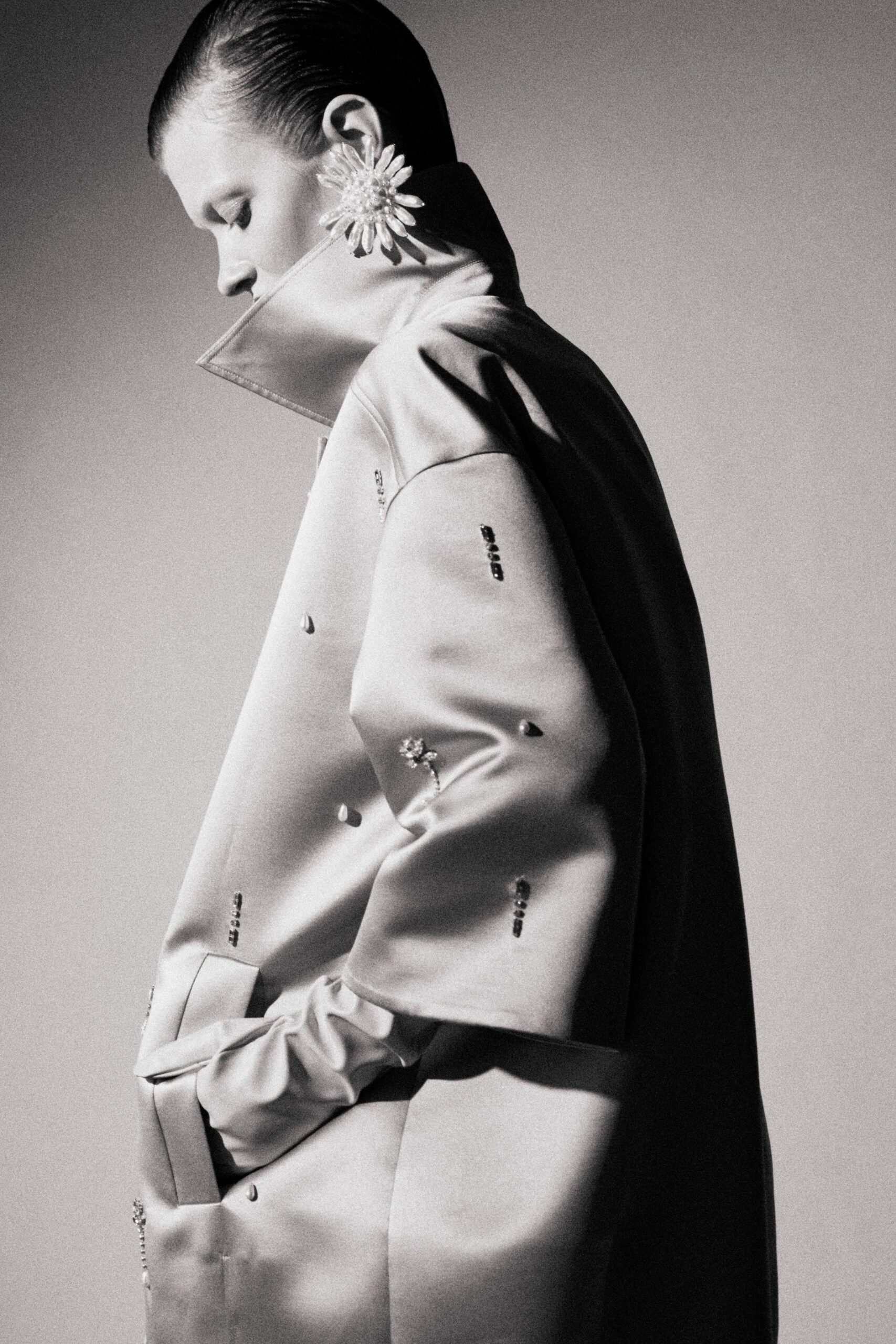 beige oversized coat