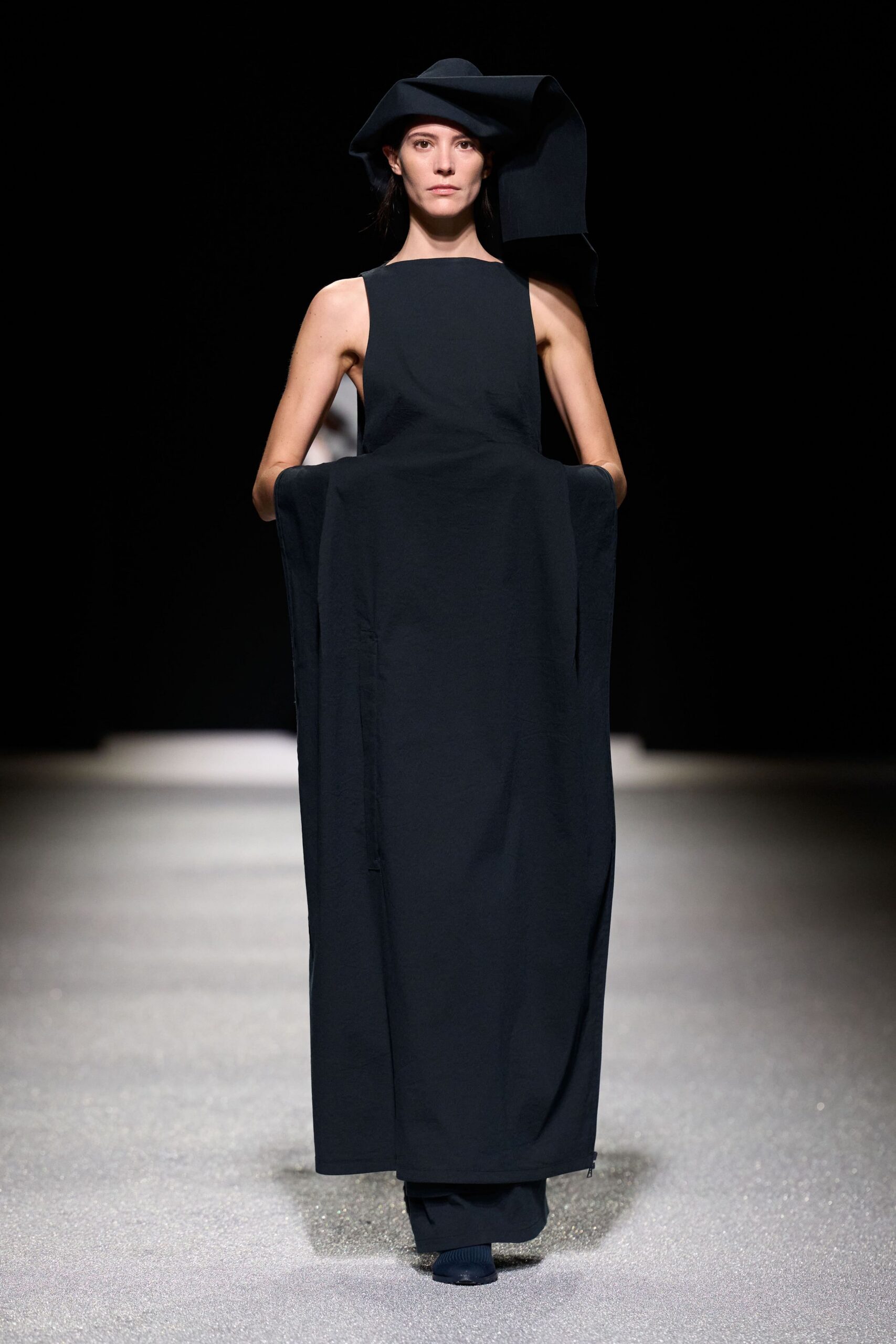 black structured hat