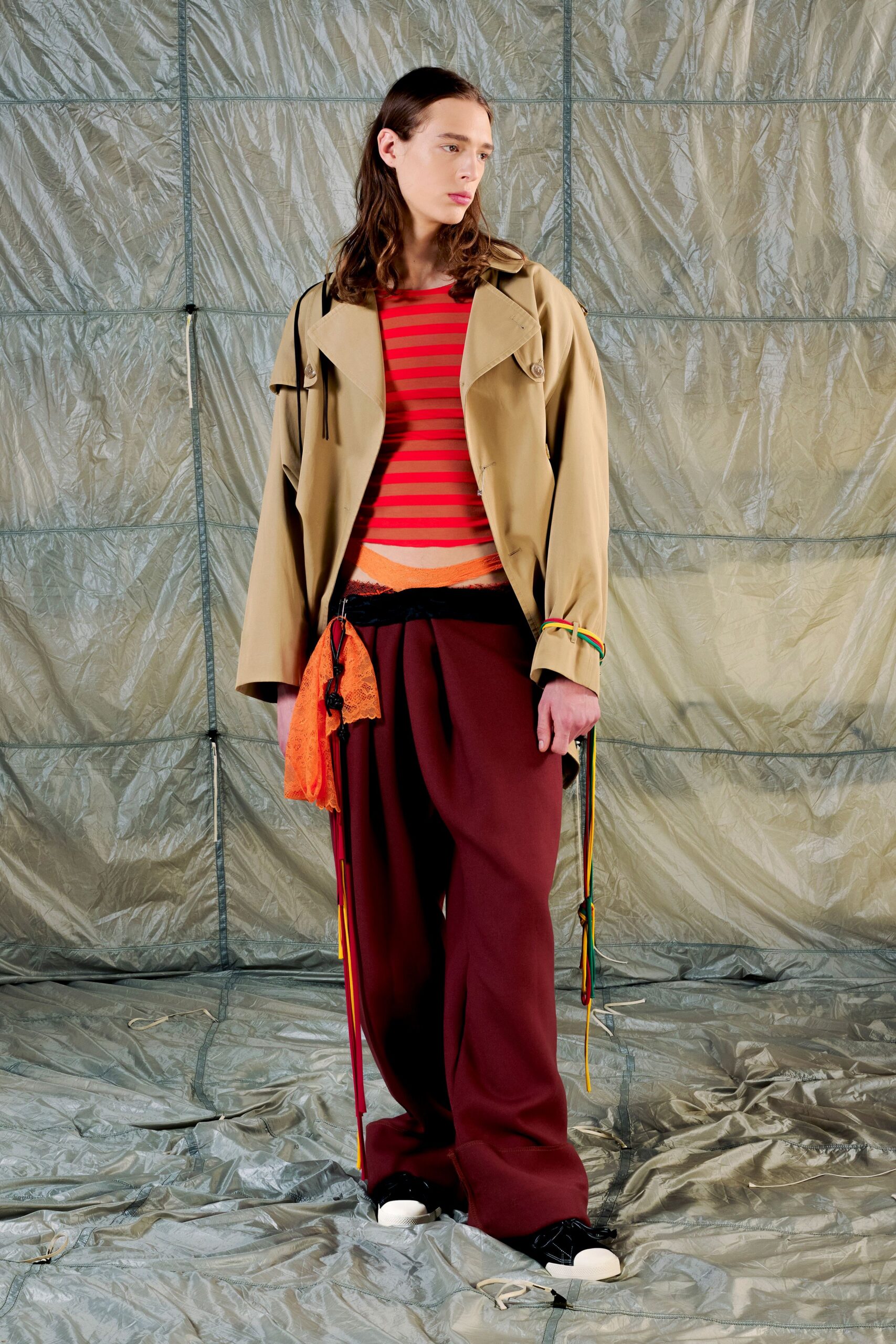 beige cotton long-sleeve collared relaxed buttoned jacket