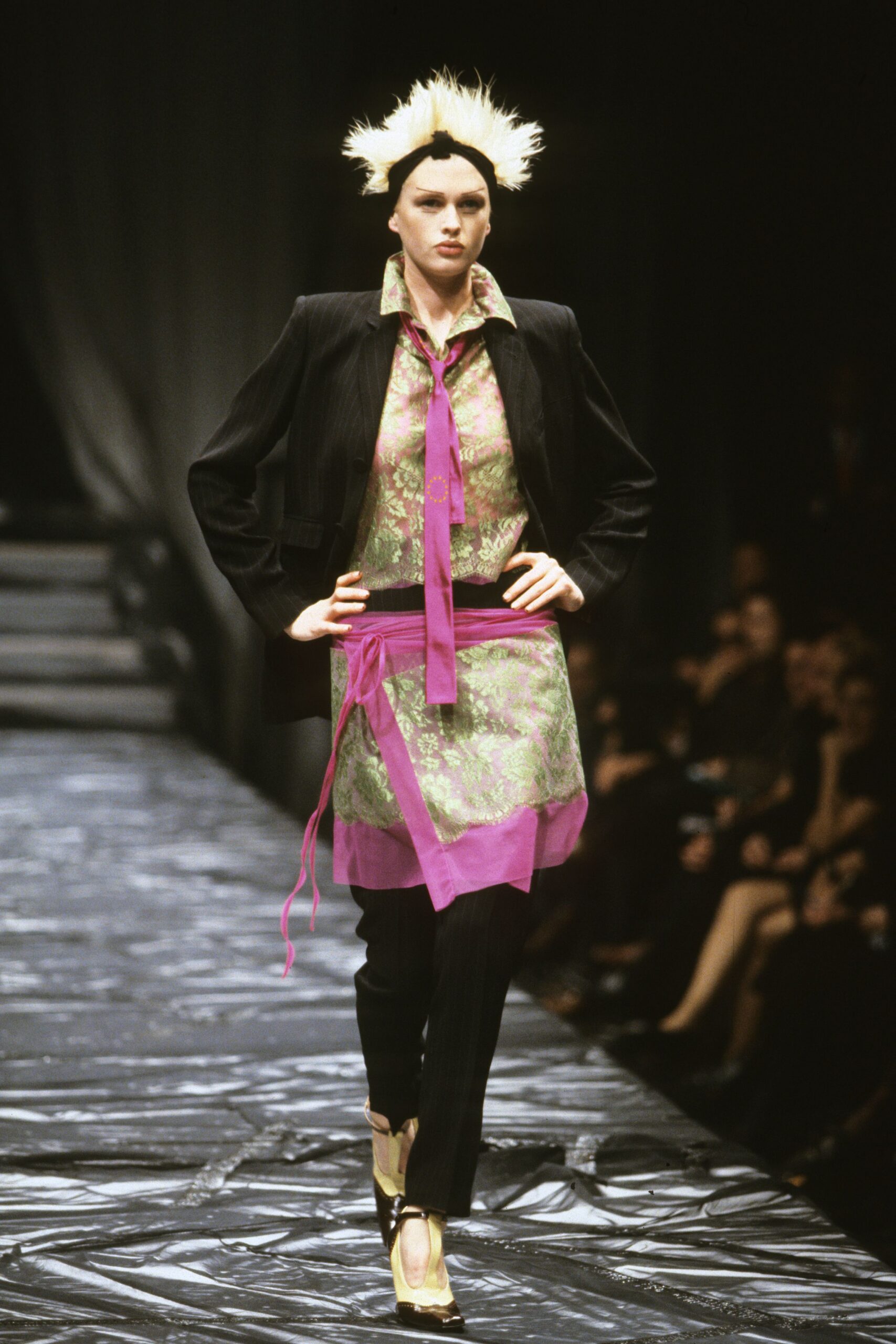 black blazer with floral top