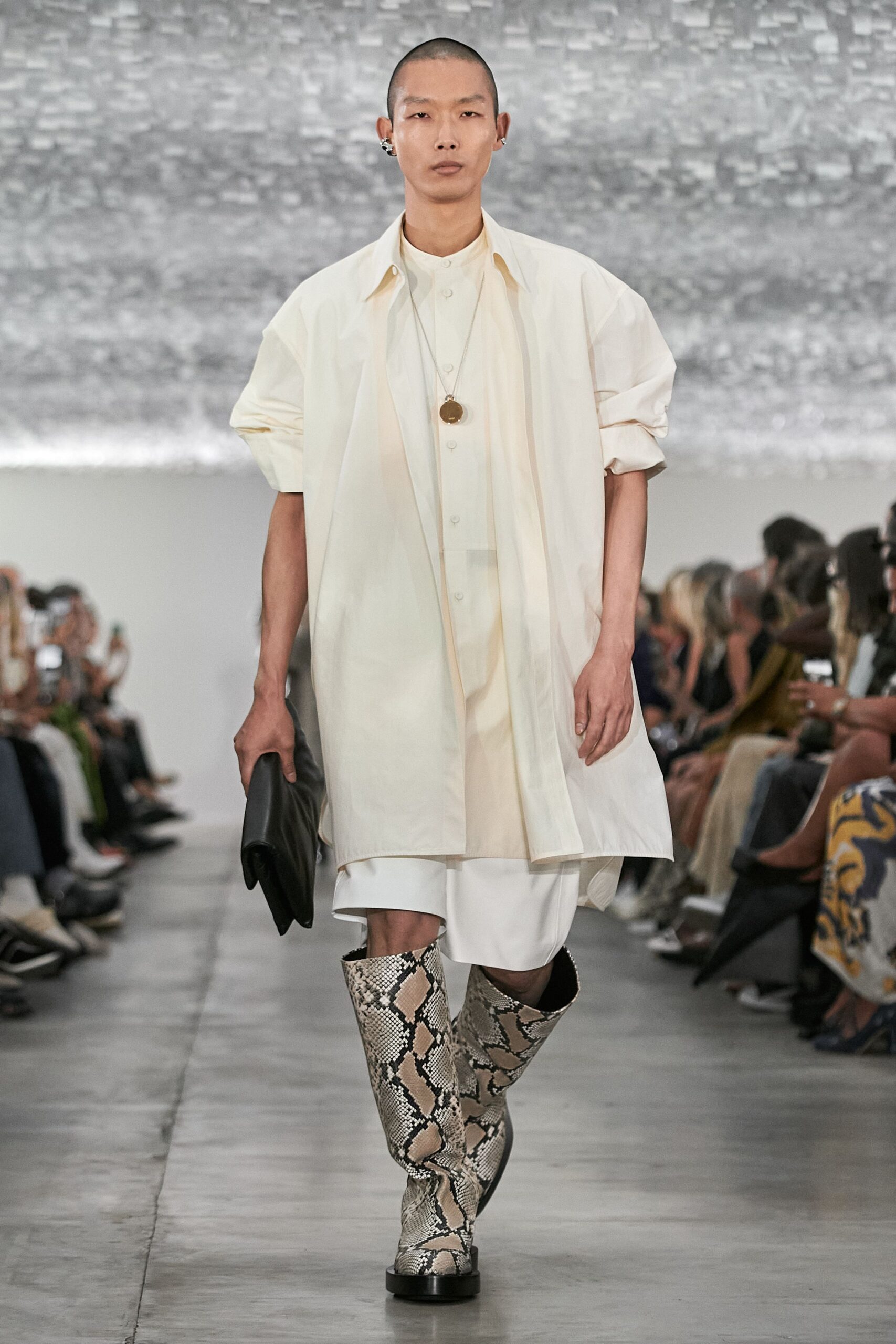 white relaxed shirt with pants