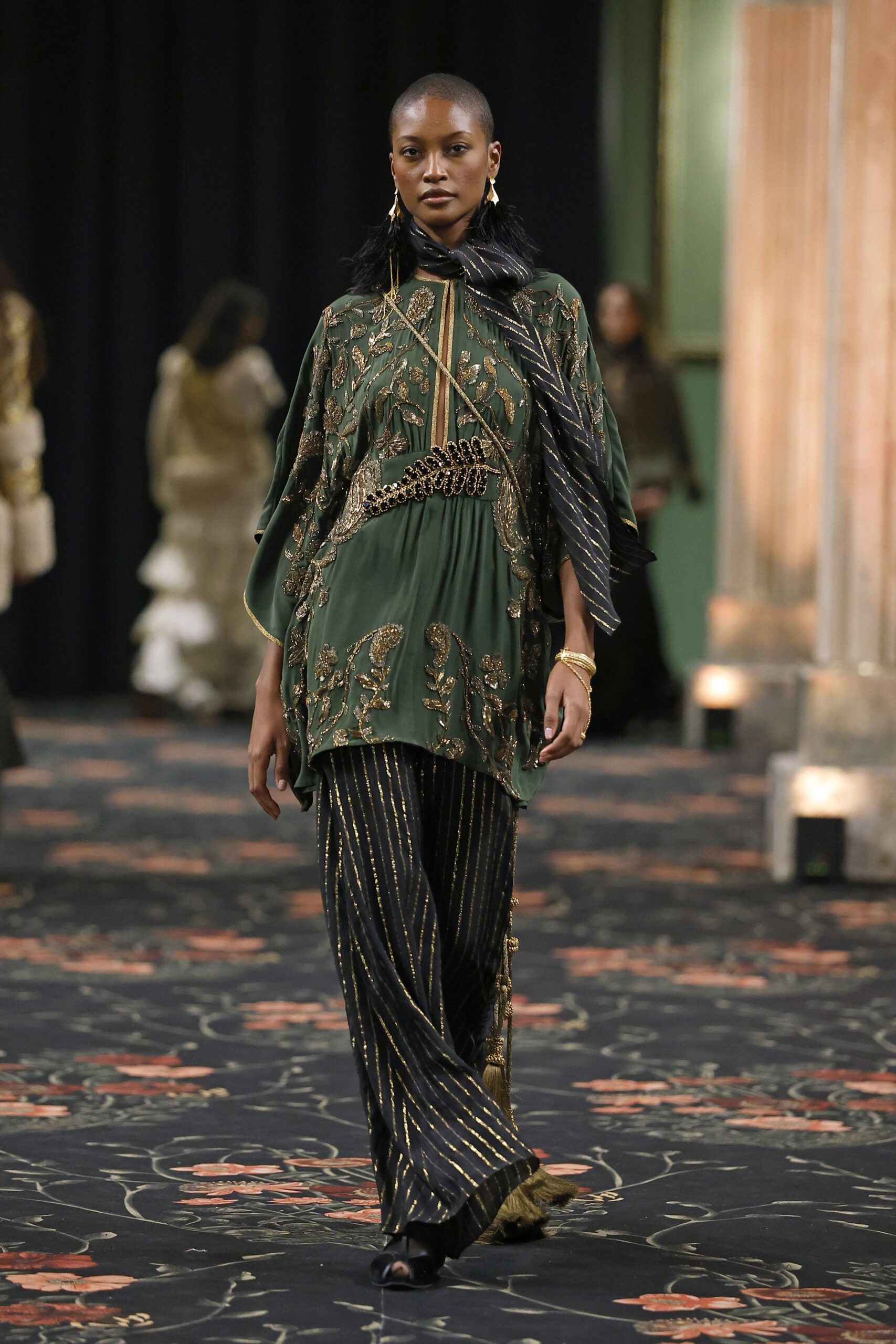 black silk scarf