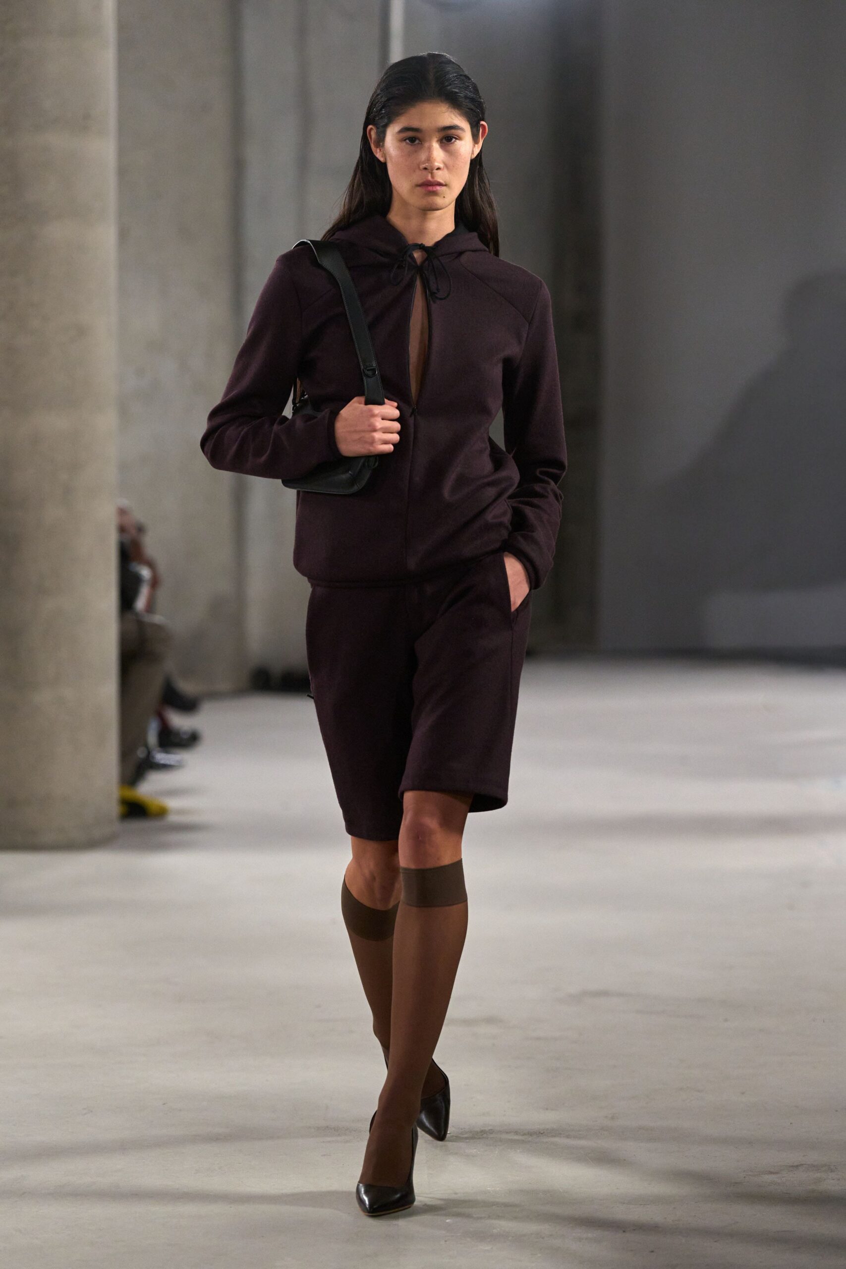 brown cotton long-sleeve collared fitted zippered jacket