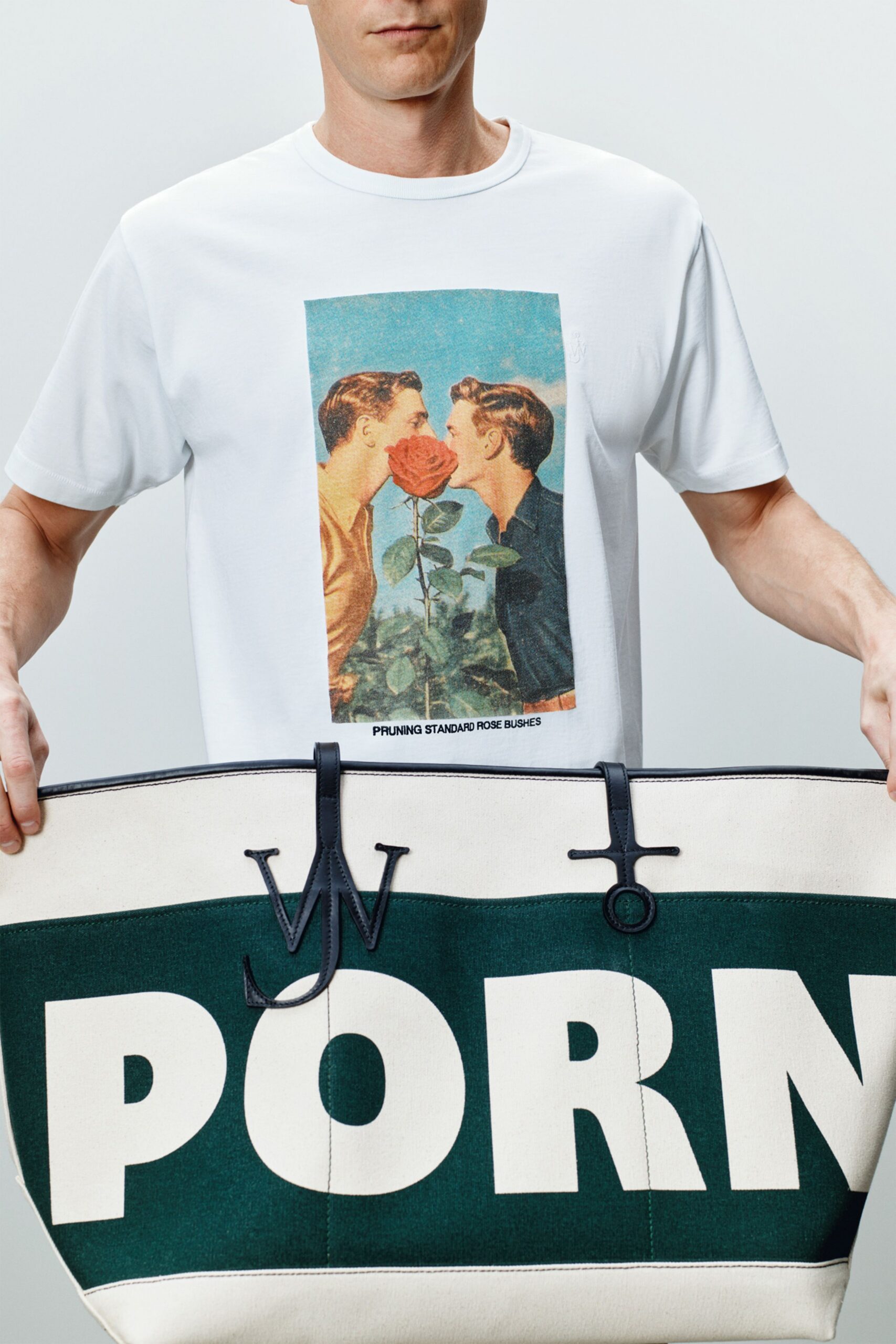 white cotton short-sleeve collared relaxed printed t-shirt