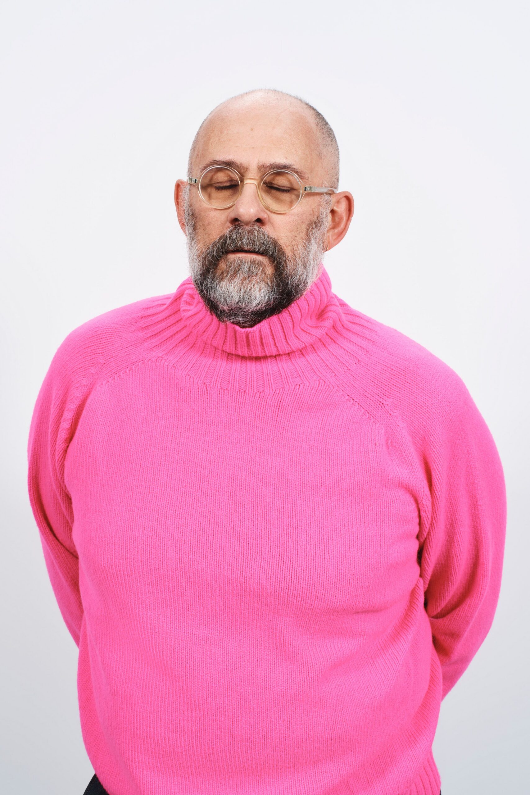 pink wool relaxed sweater