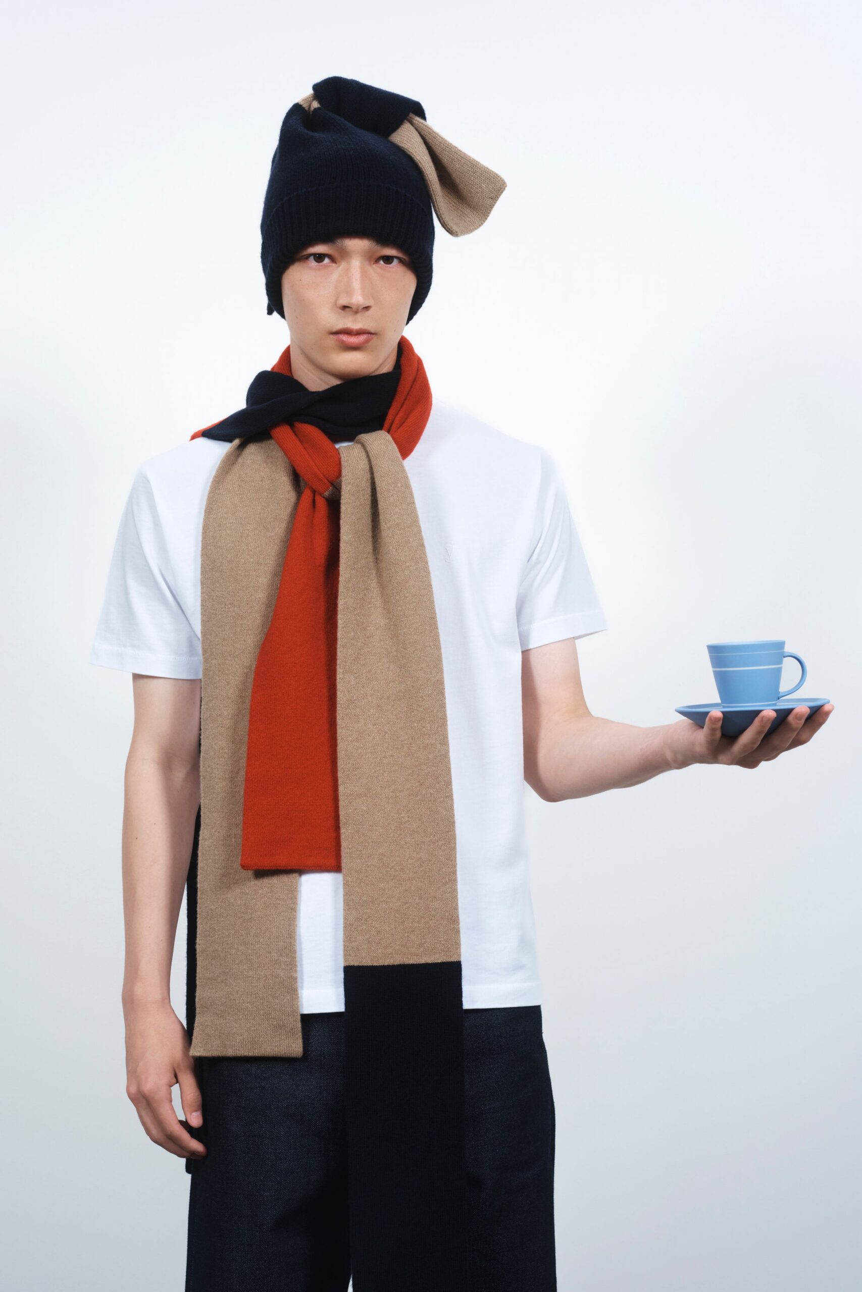 black wool scarf