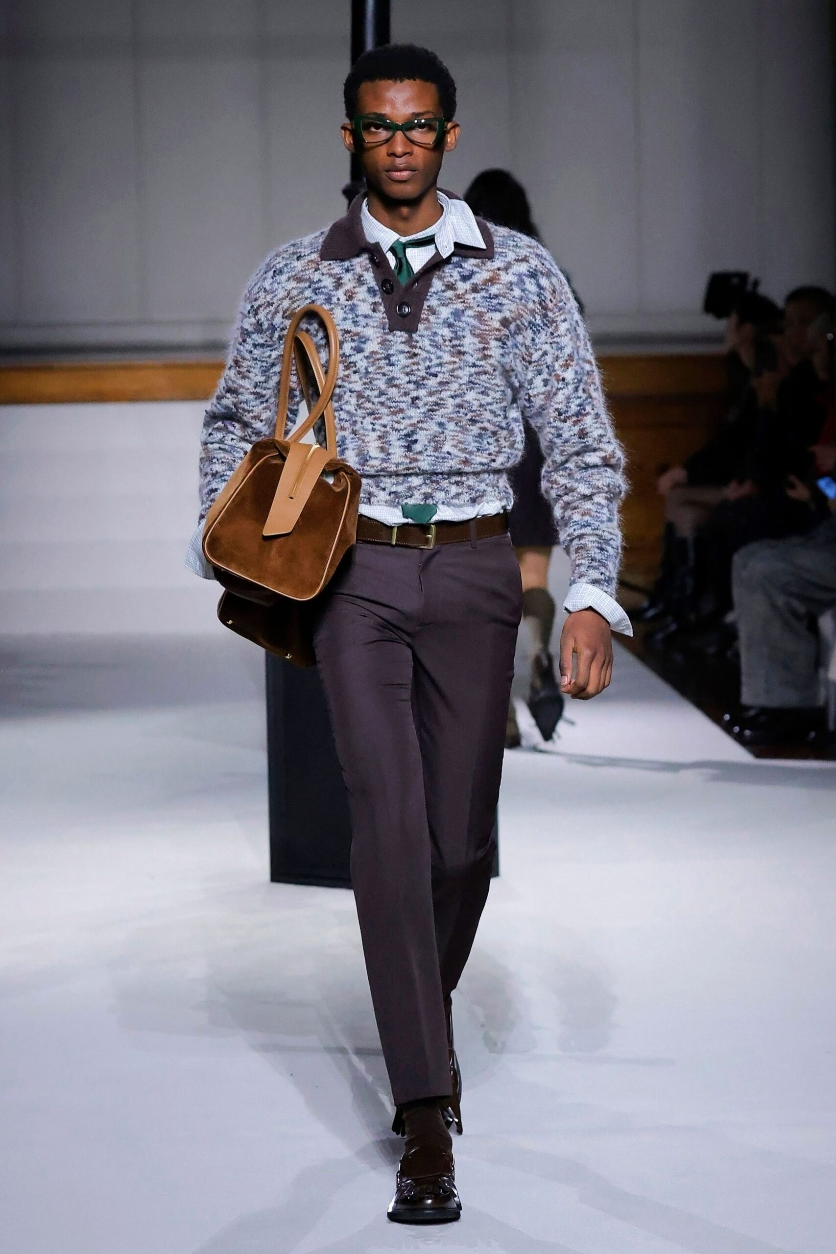green leather belt