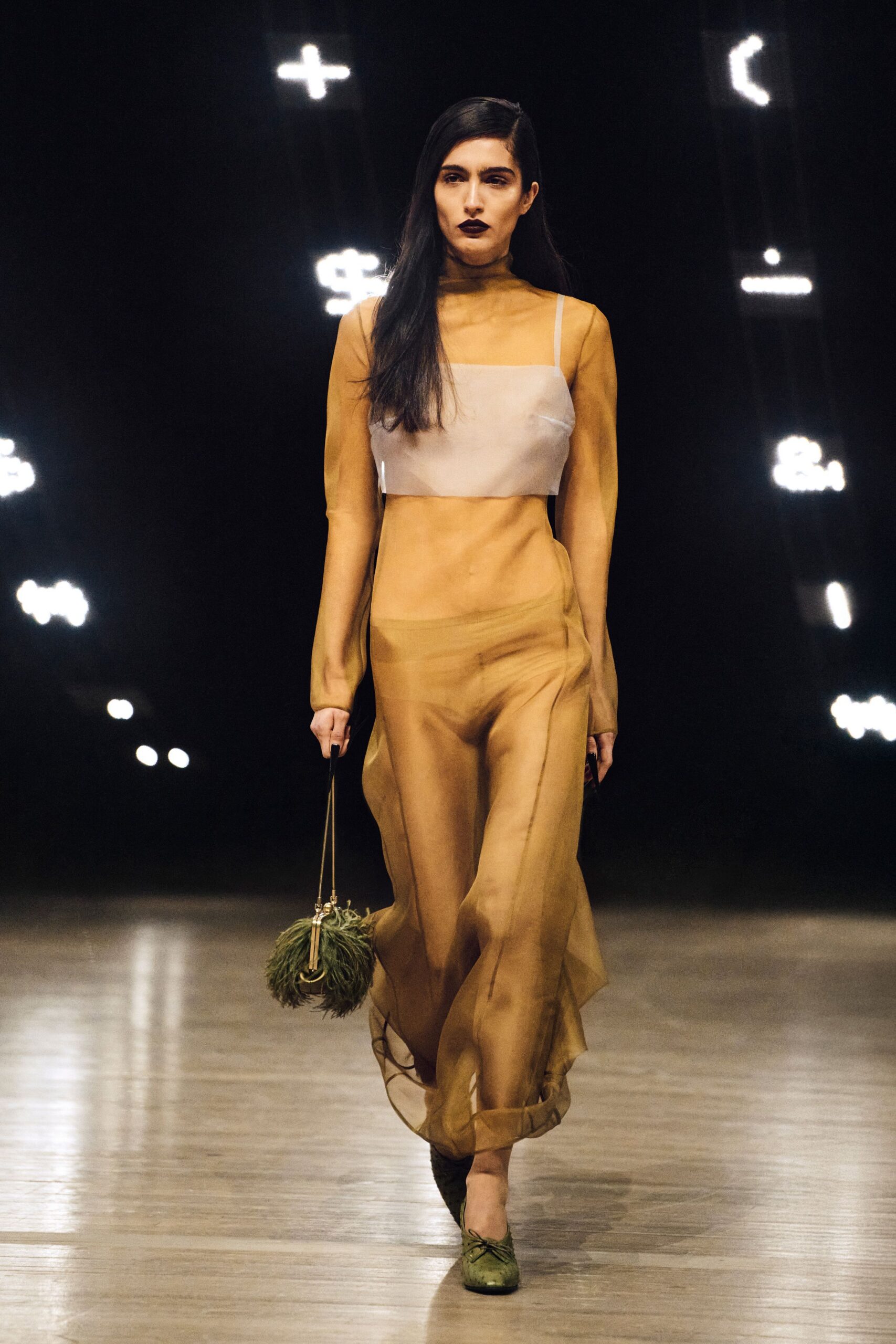 beige silk sleeveless square-neck fitted sheer top