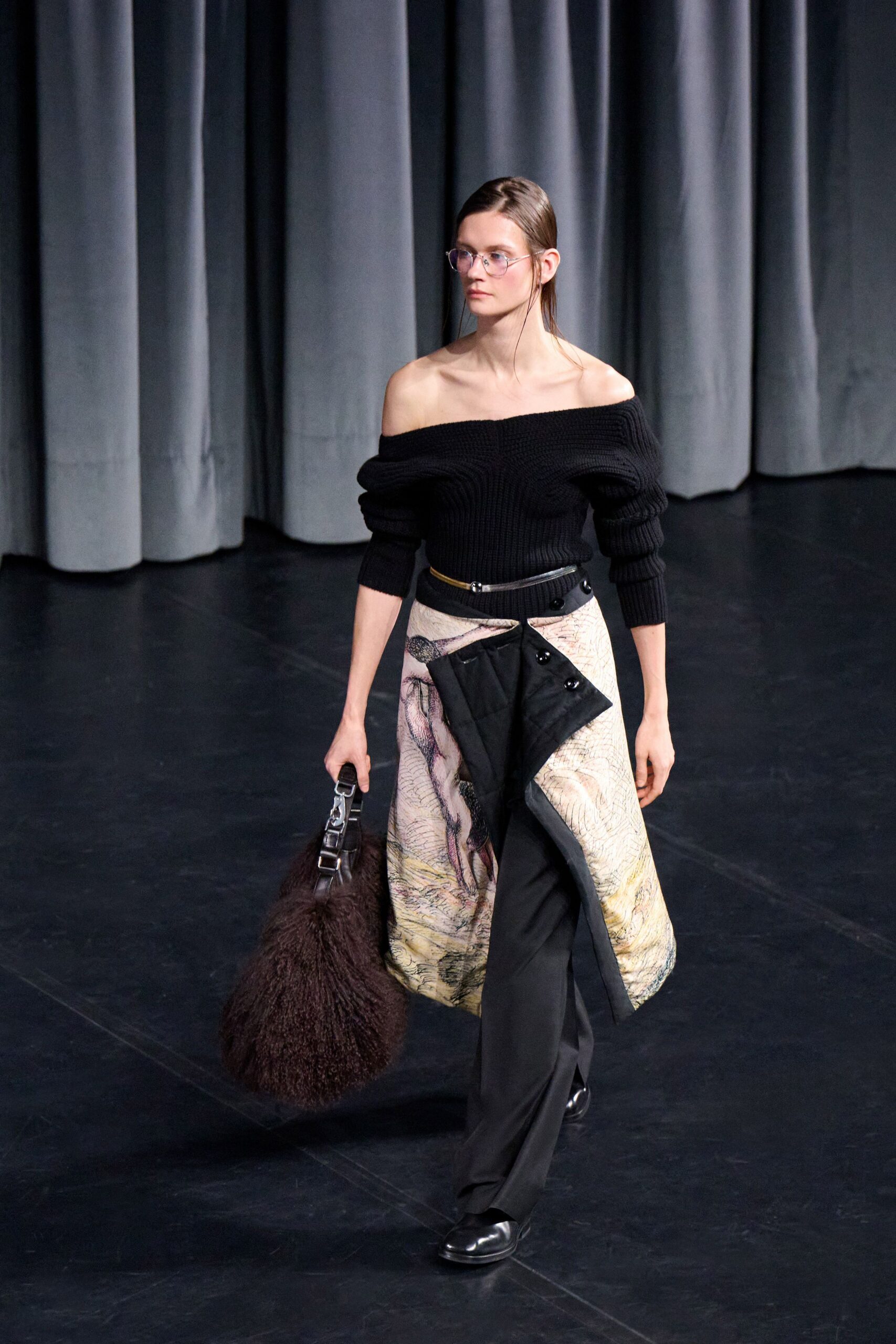 multi cotton asymmetric relaxed layered skirt