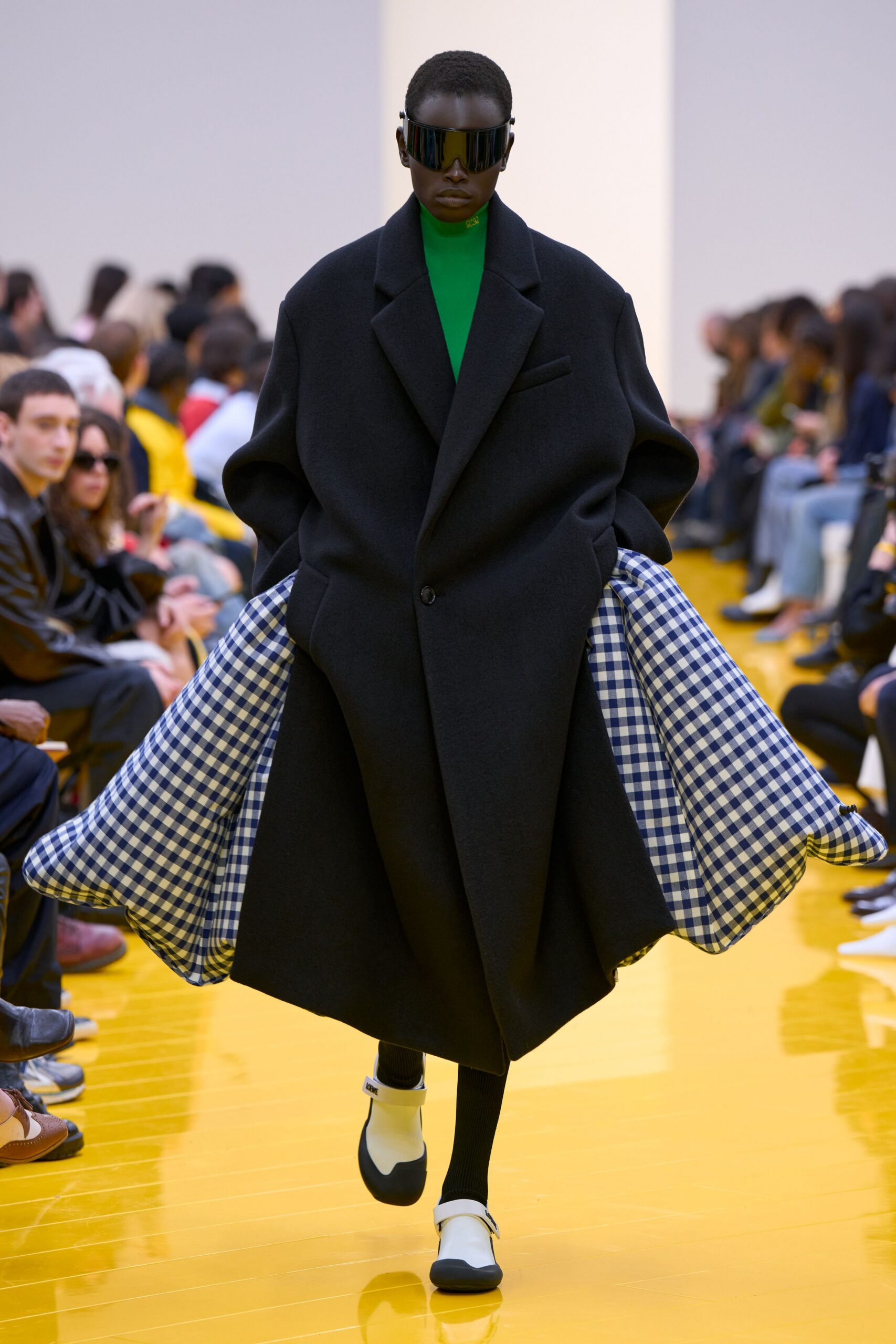 oversized black wool coat