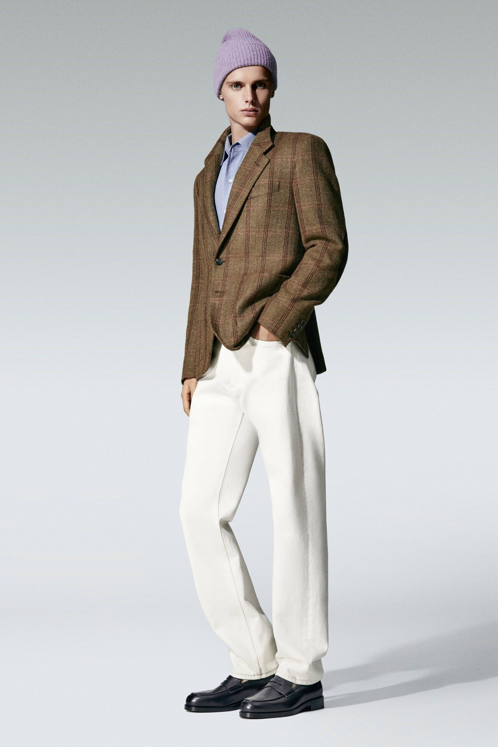 white cotton relaxed straight-leg pants