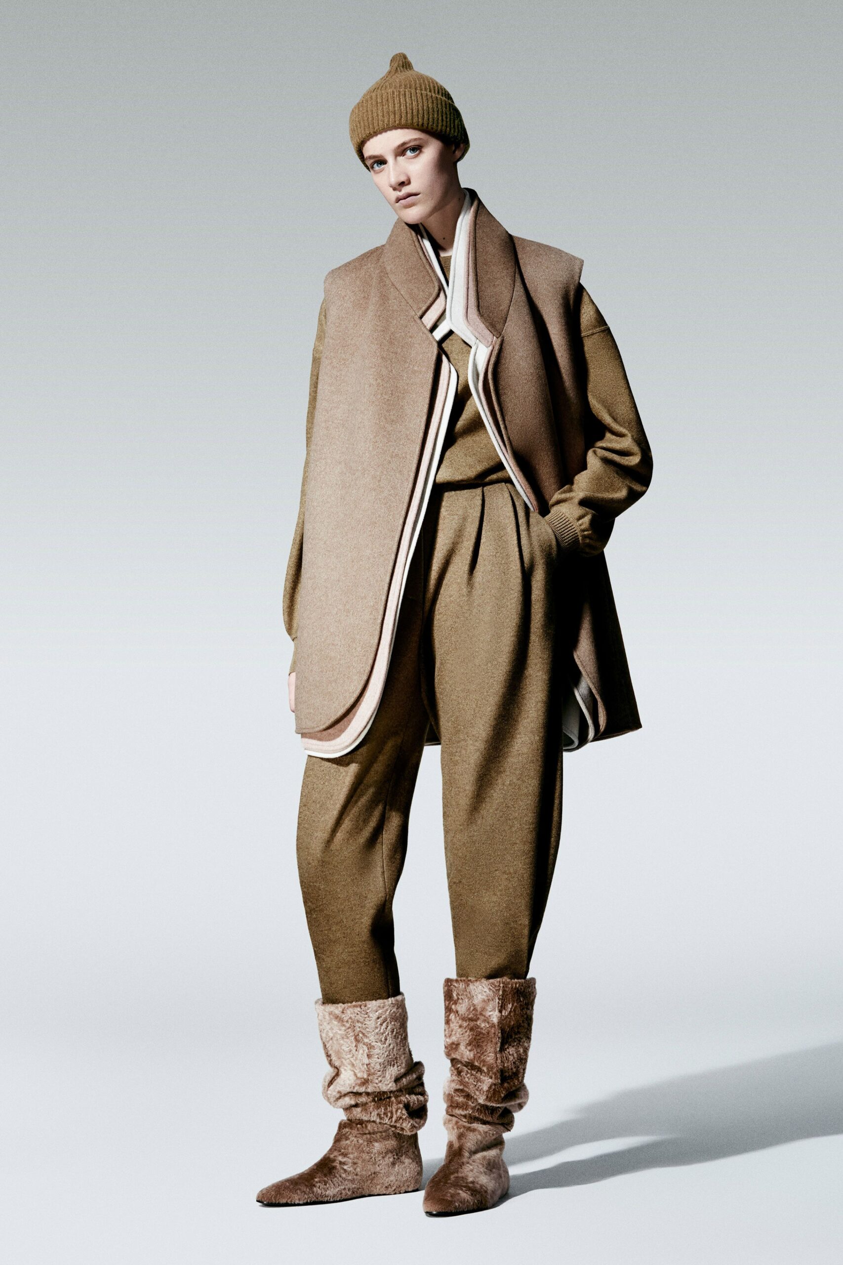 brown fur boots
