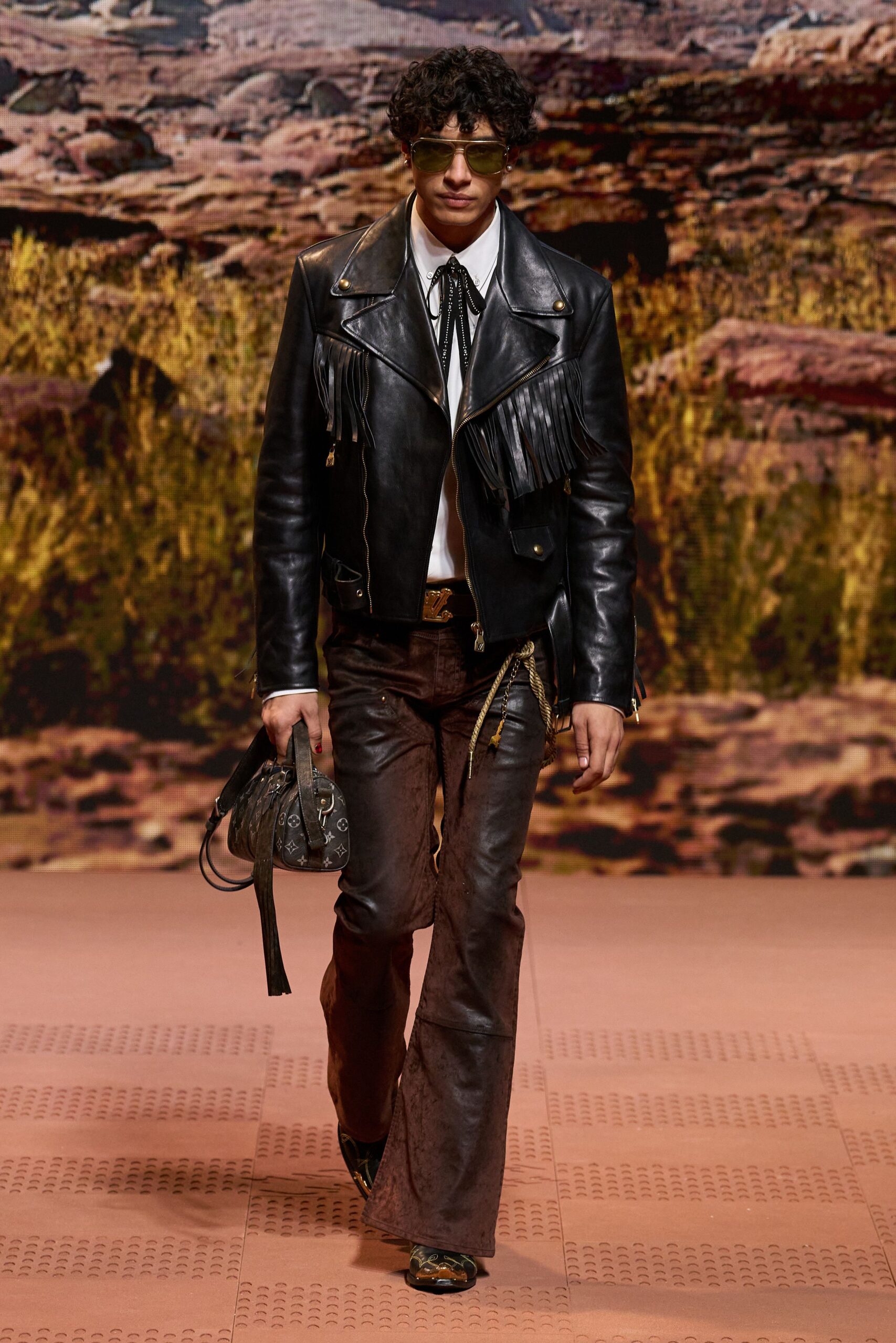 brown suede fitted flared pants