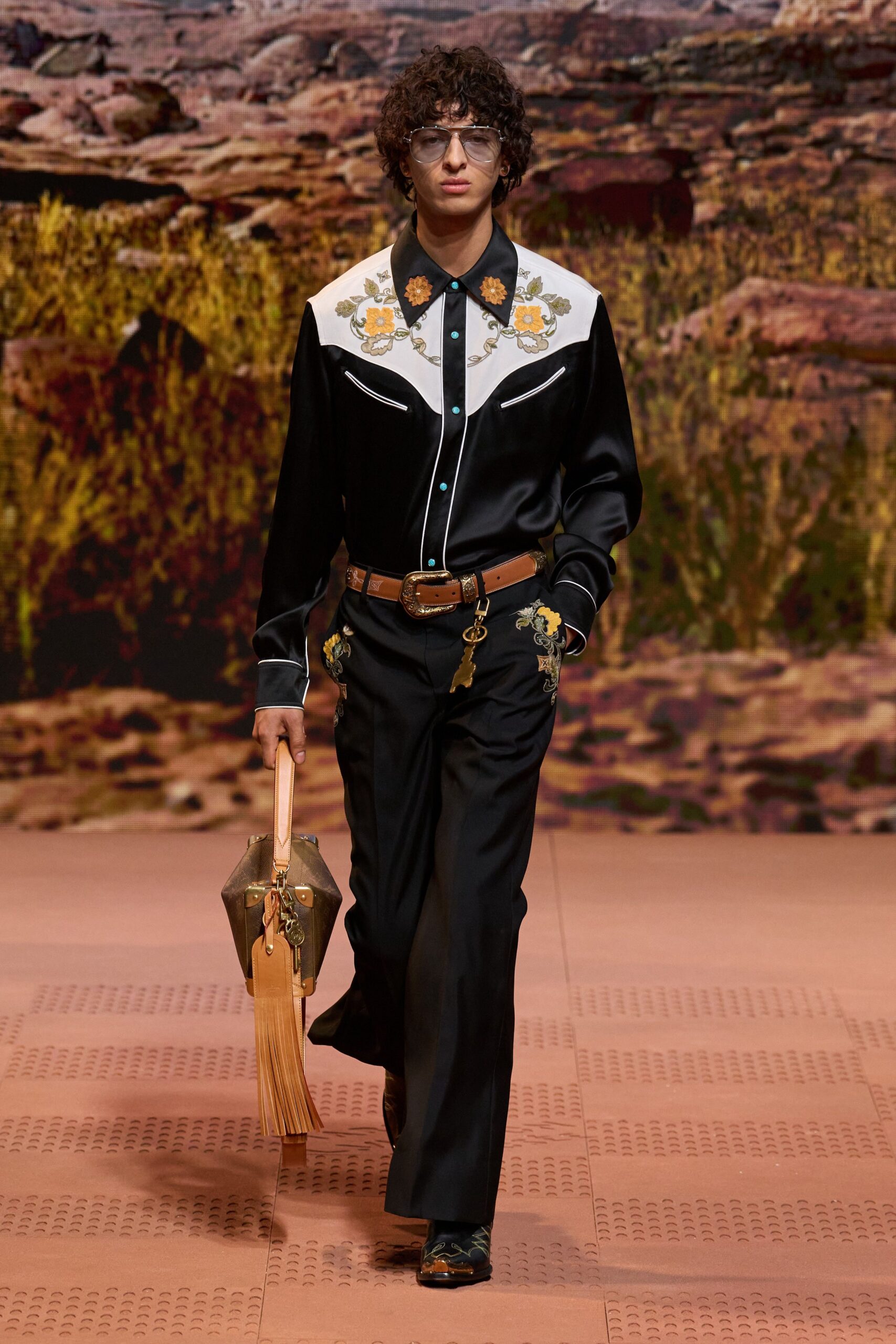 brown leather belt