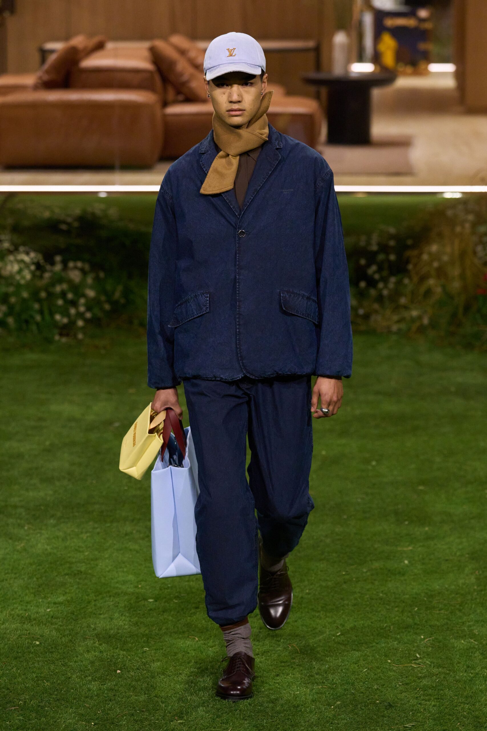 blue relaxed jacket with pants