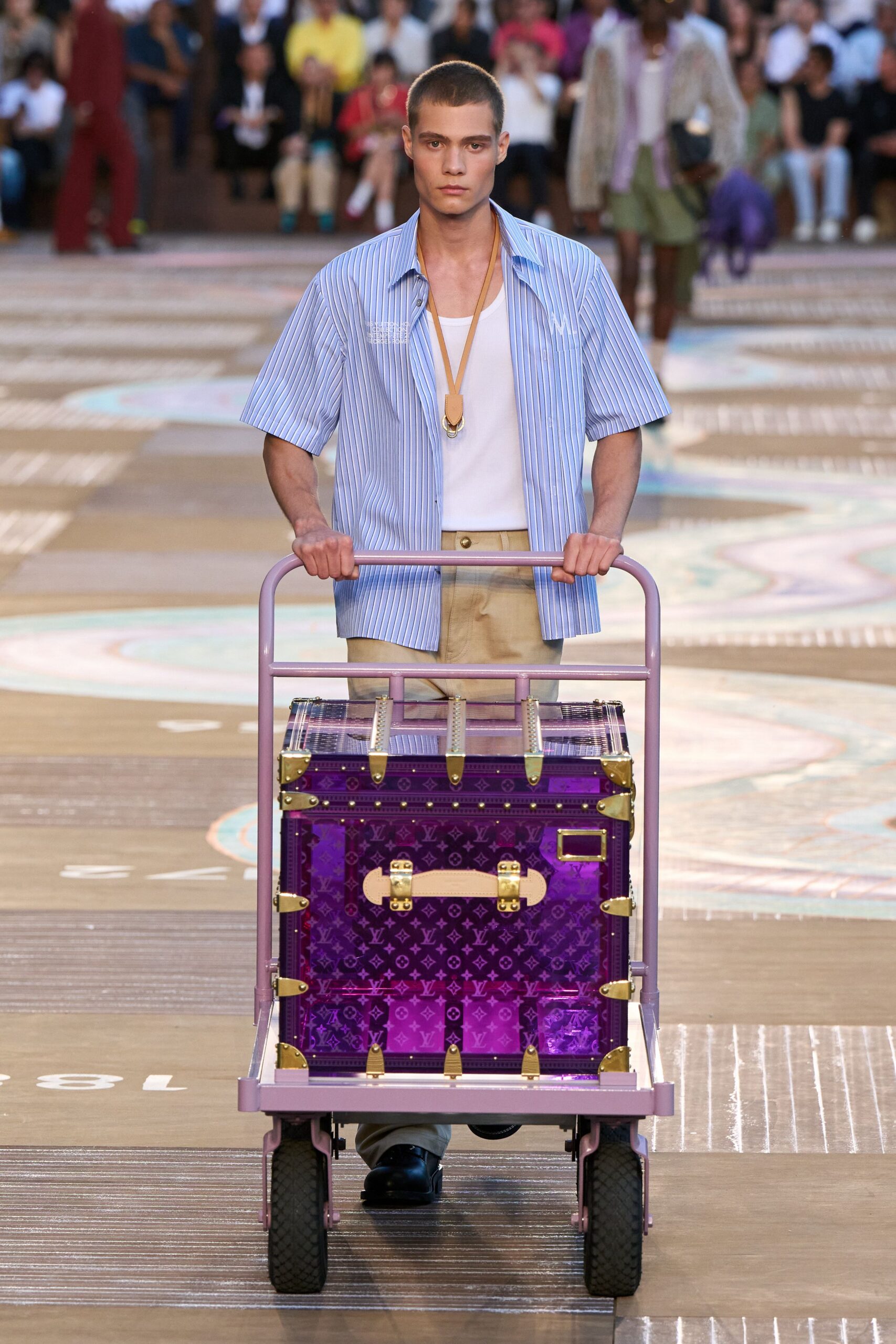 purple vinyl bag