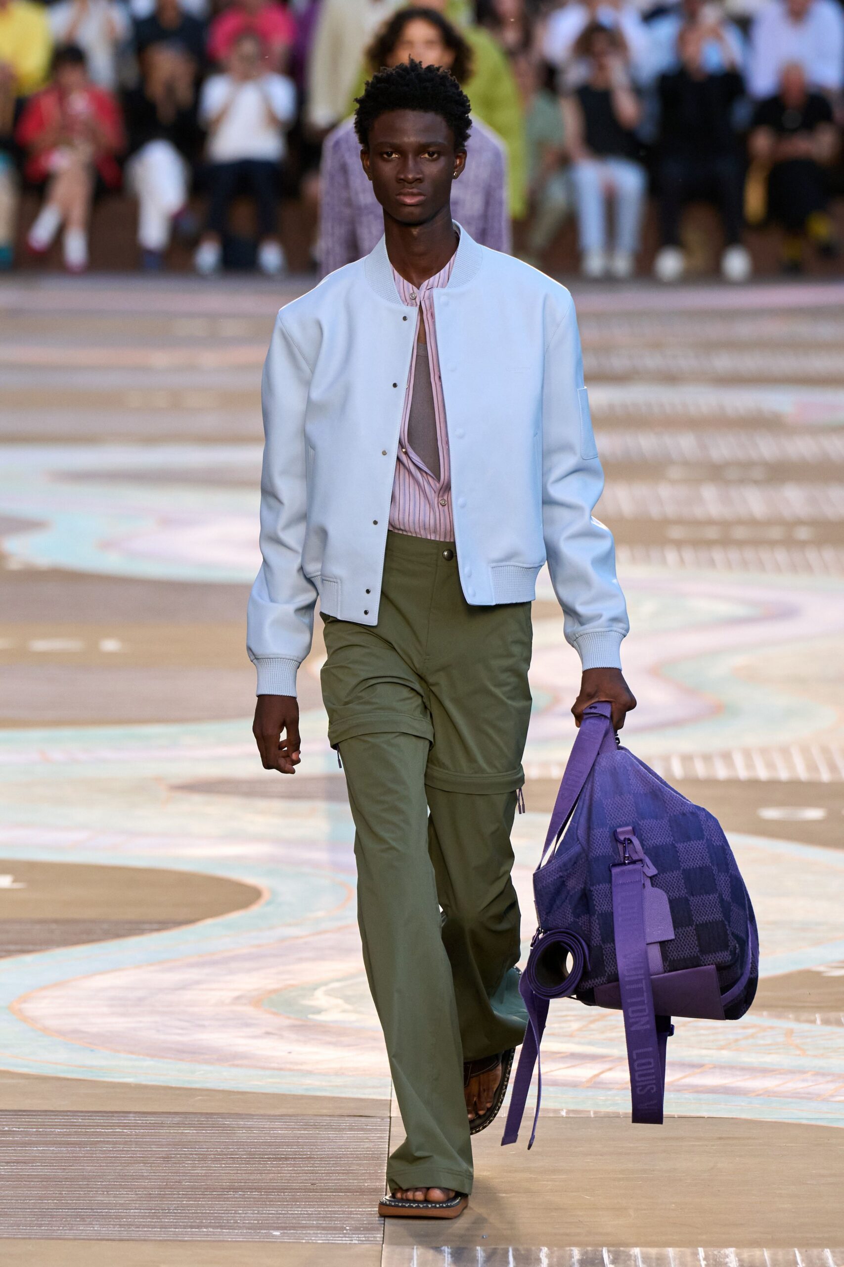 purple cotton bag
