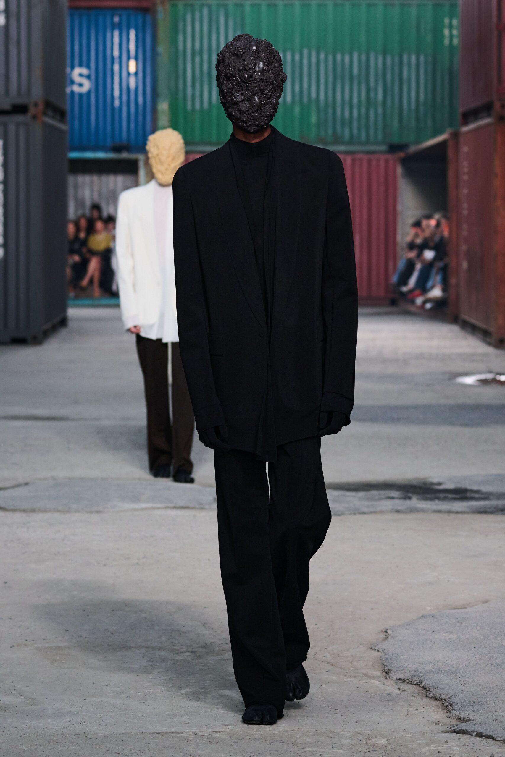 oversized black blazer and pants