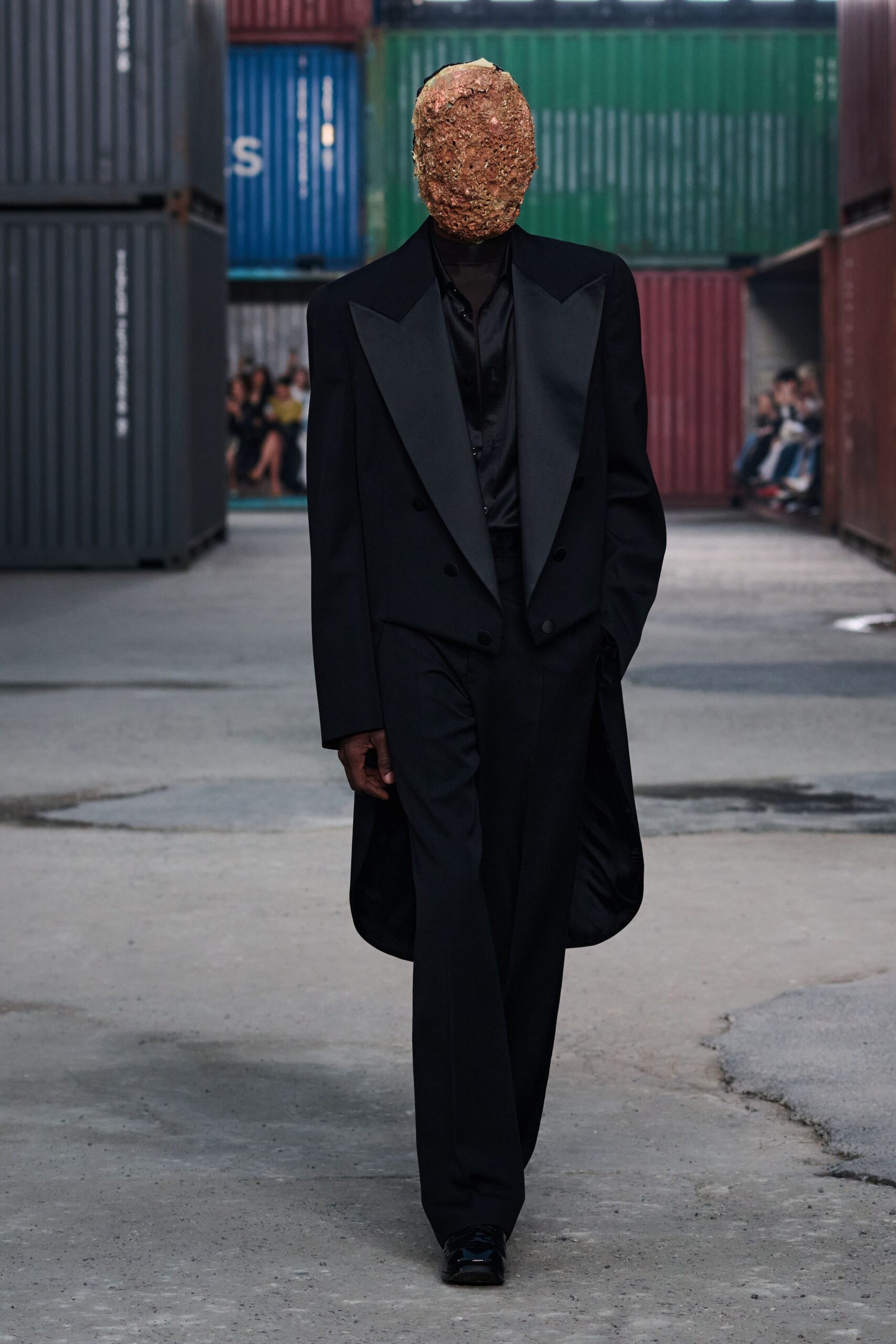 black tailored suit