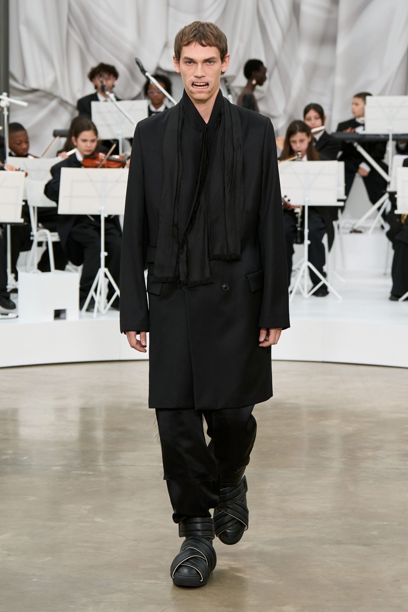 black silk scarf
