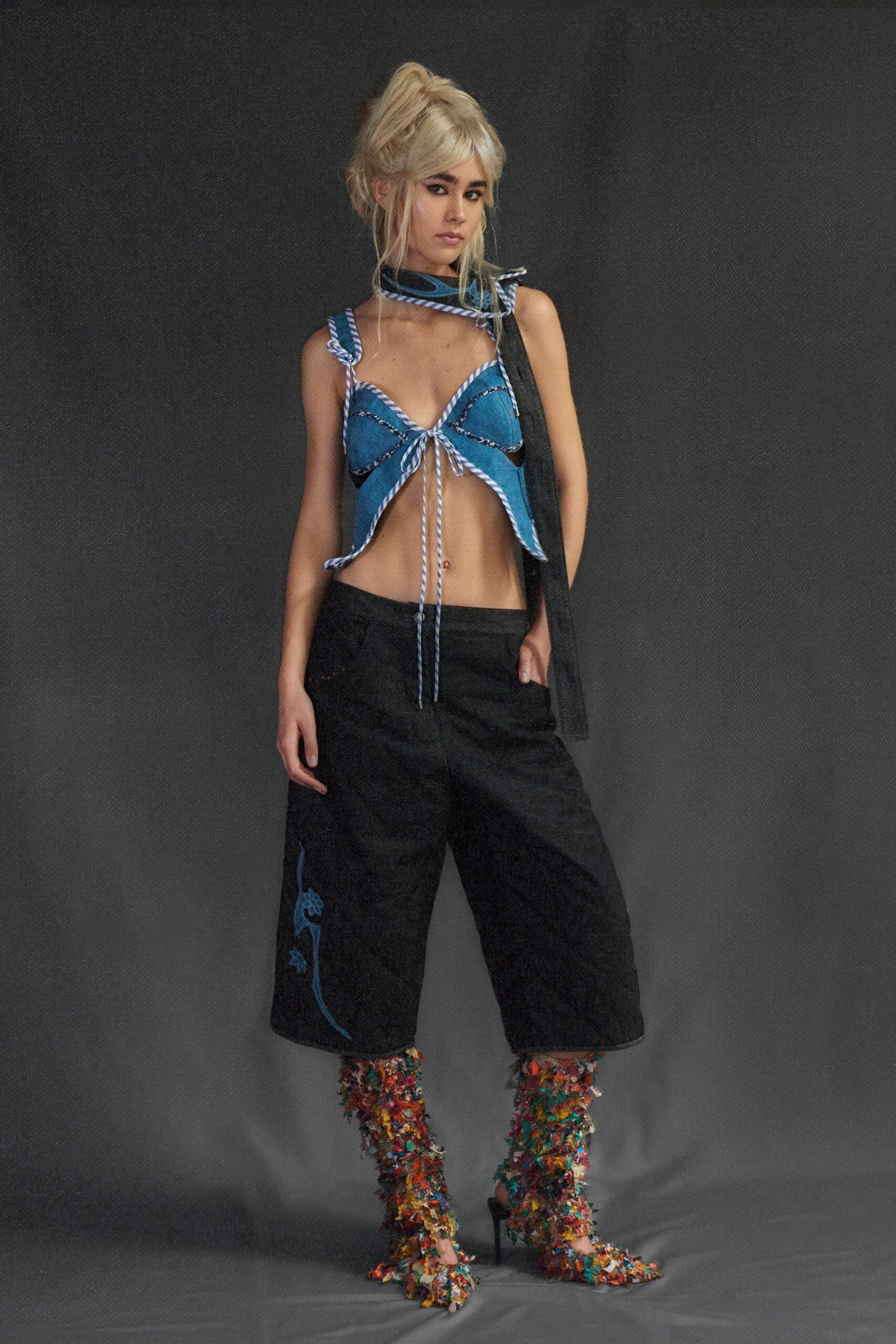 black cotton scarf