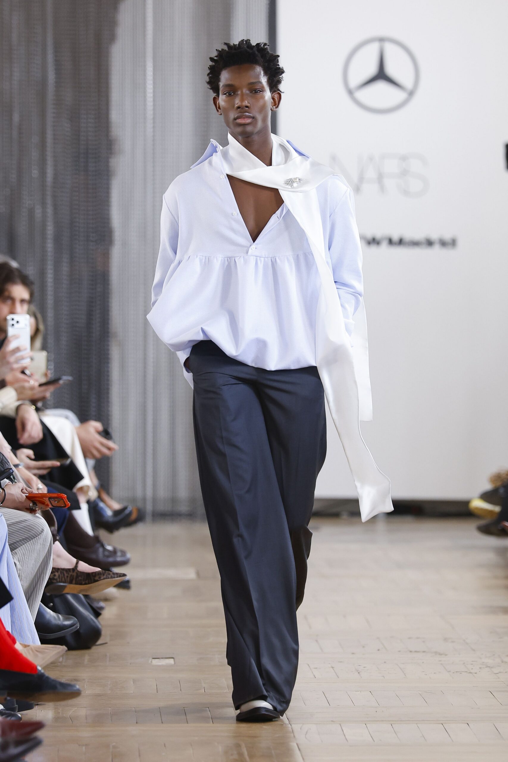 white silk scarf