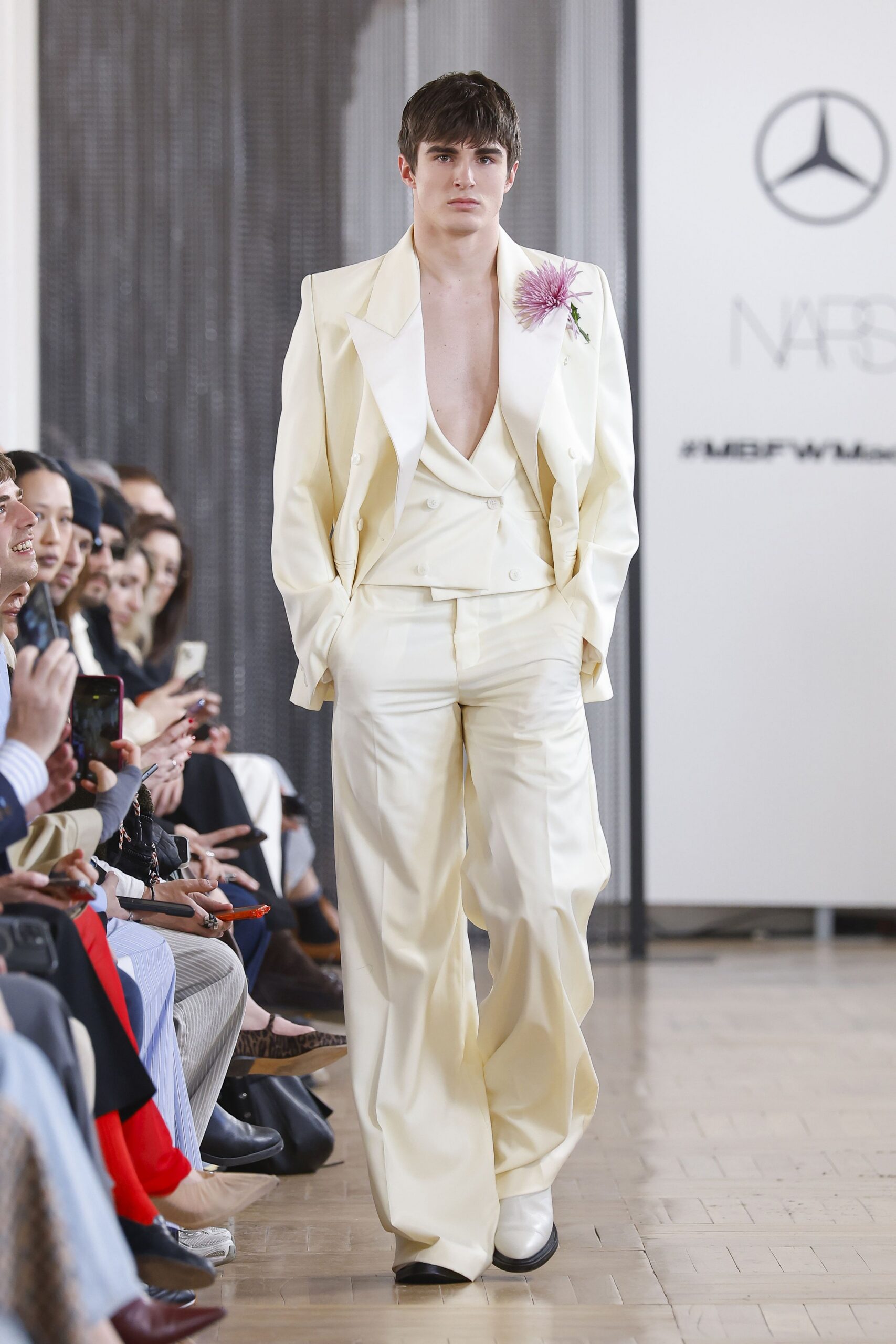 white tailored wide-leg pants