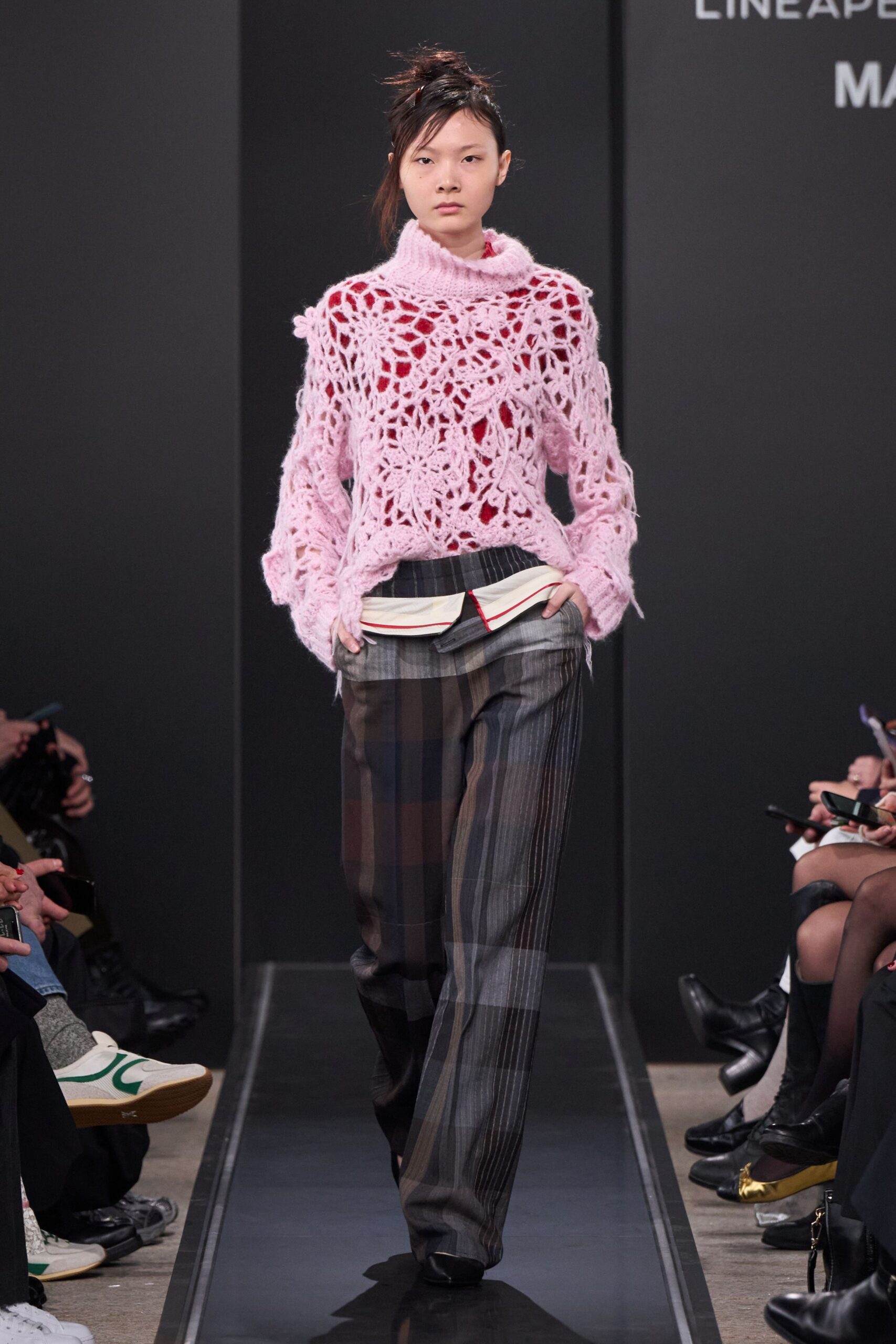 multi wool tailored straight-leg pants
