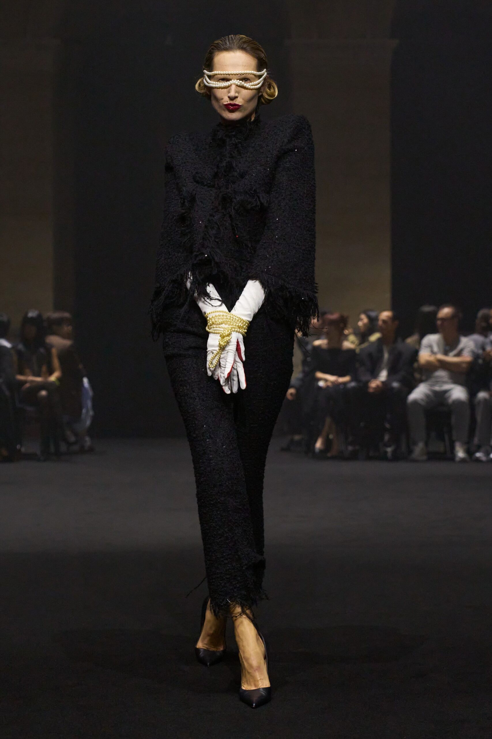 white cotton gloves